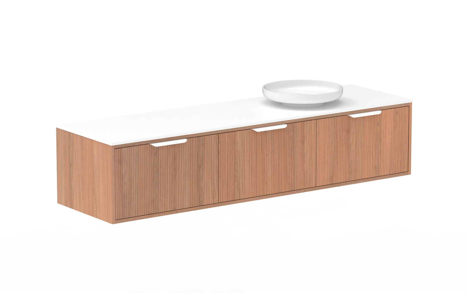 ADP Clifton Wall Hung Vanity 1800mm right offset bowl in Tasmanian Oak