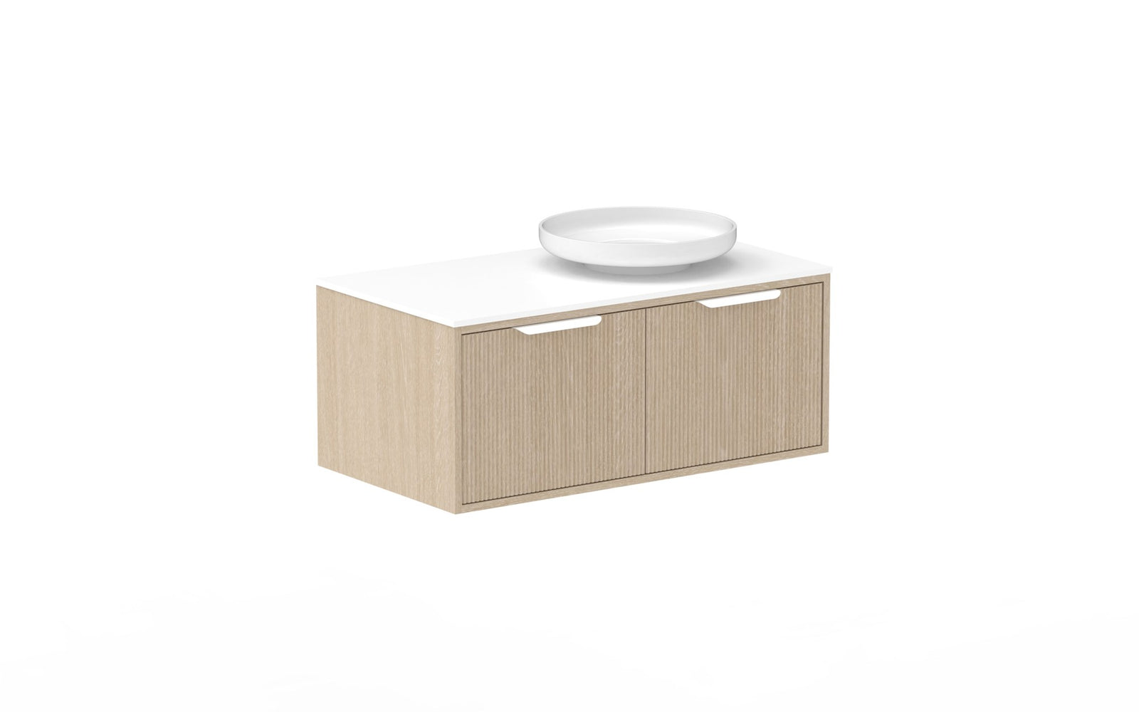ADP Clifton Wall Hung Vanity 900mm right offset bowl in Coastal Oak