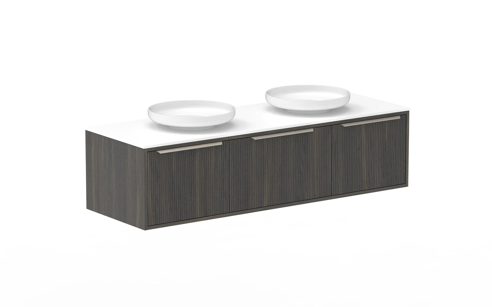 ADP Clifton Wall Hung Vanity 1500mm double bowl in Bottega Oak