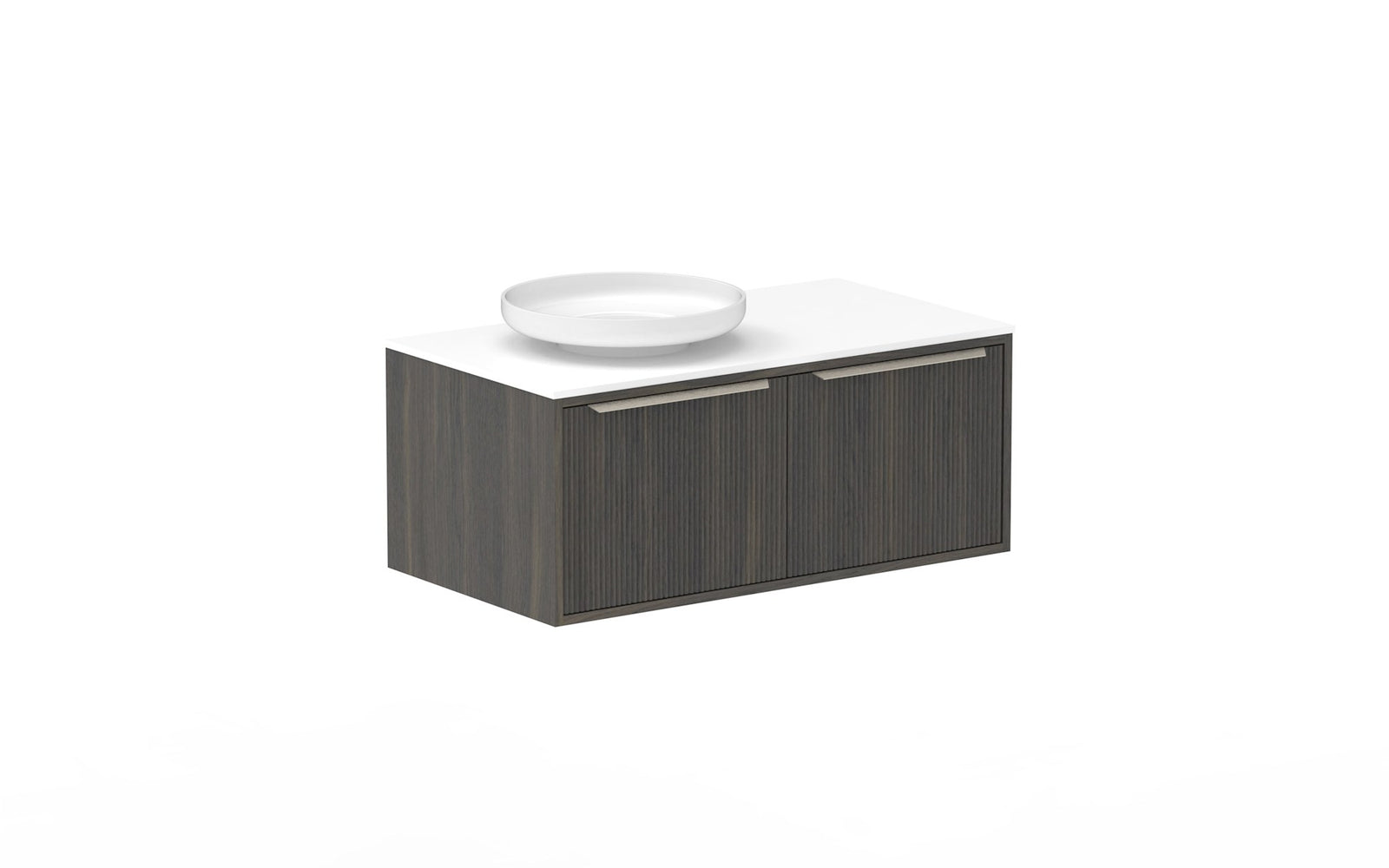 ADP Clifton Wall Hung Vanity 900mm left offset bowl in Bottega Oak