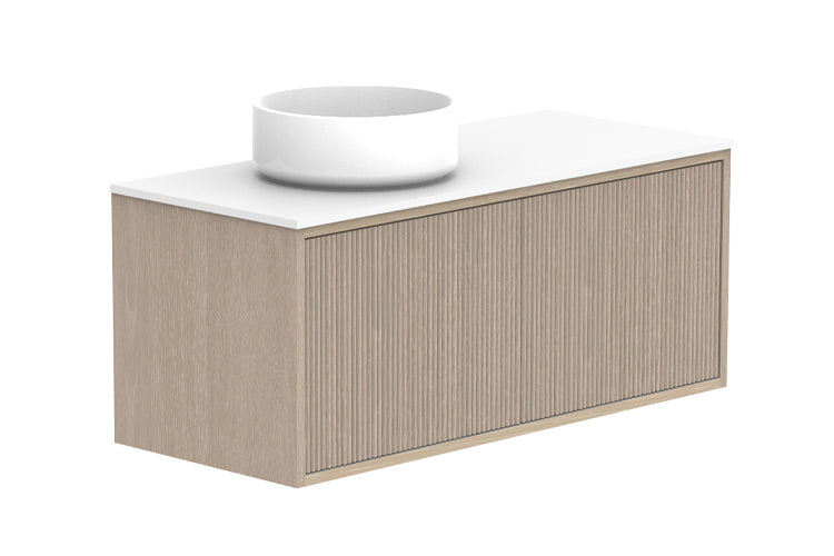ADP Clifton Ensuite Wall Hung Vanity 900mm left offset bowl