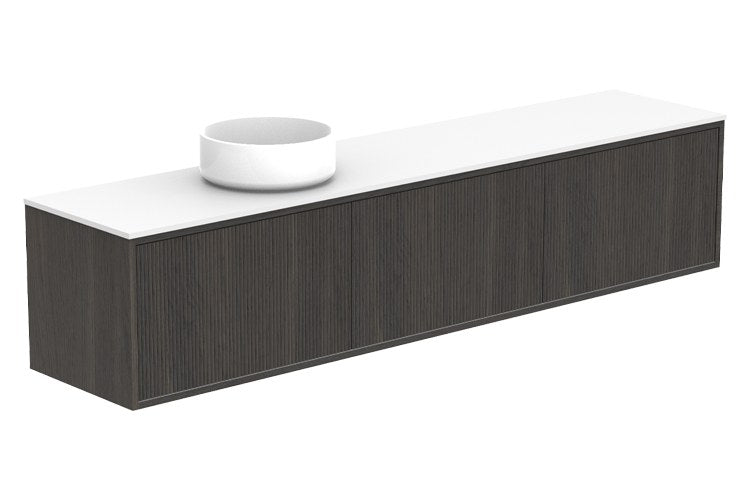 ADP Clifton Ensuite Wall Hung Vanity 1800mm left offset bowl in Bottega Oak