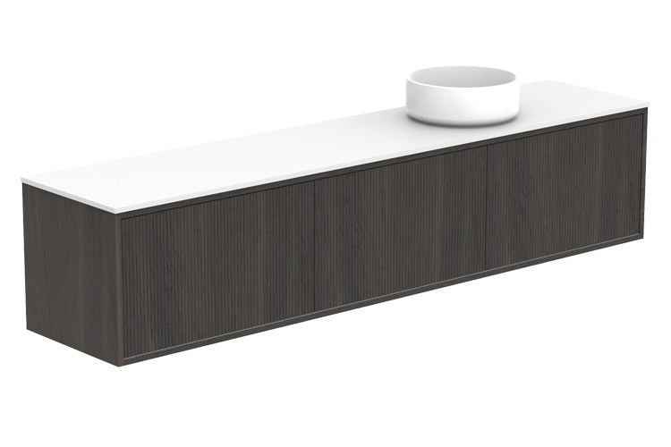 ADP Clifton Ensuite Wall Hung Vanity 1800mm right offset bowl in Bottega Oak