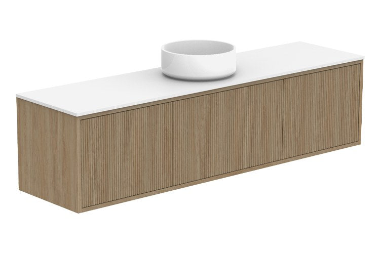 ADP Clifton Ensuite Wall Hung Vanity 1500mm centre bowl in Prime Oak