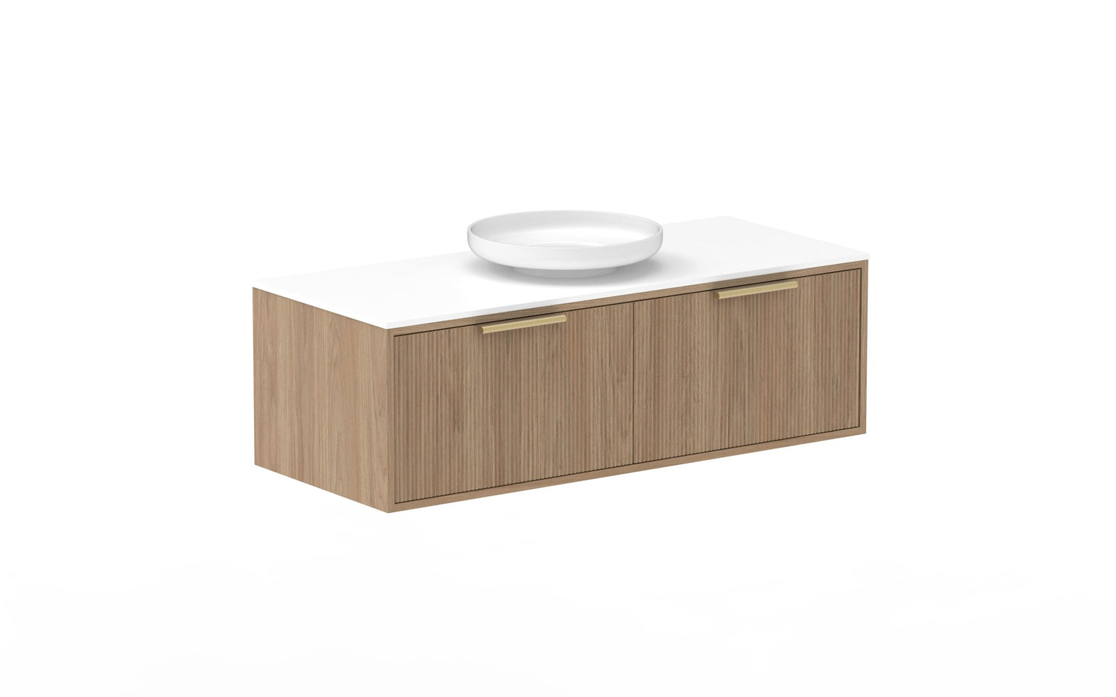 ADP Clifton Wall Hung Vanity 1200mm centre bowl in Prime Oak