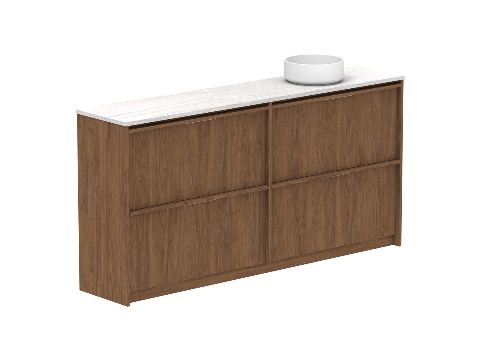ADP Eli Ensuite Floor Mount Vanity 1800mm right bowl in Florentine Walnut