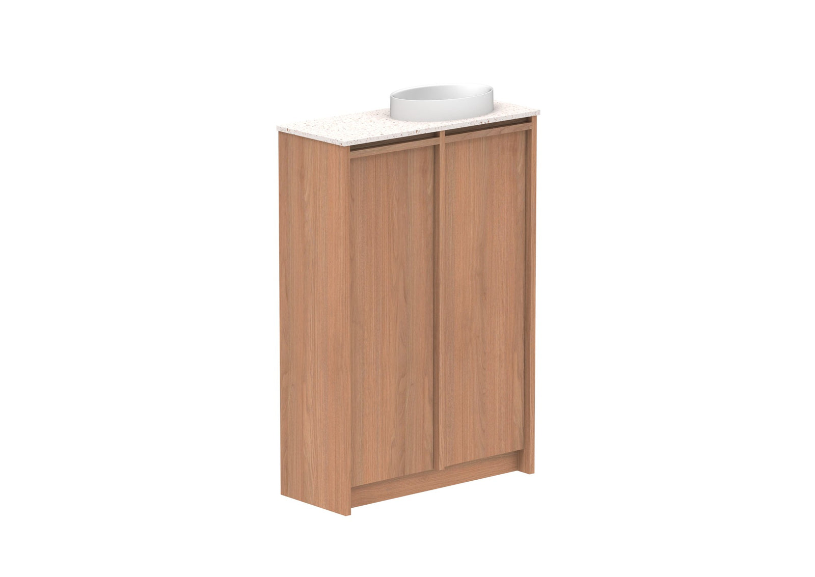 ADP Eli Mini Floor Mount Vanity 600mm right bowl in Tasmanian Oak