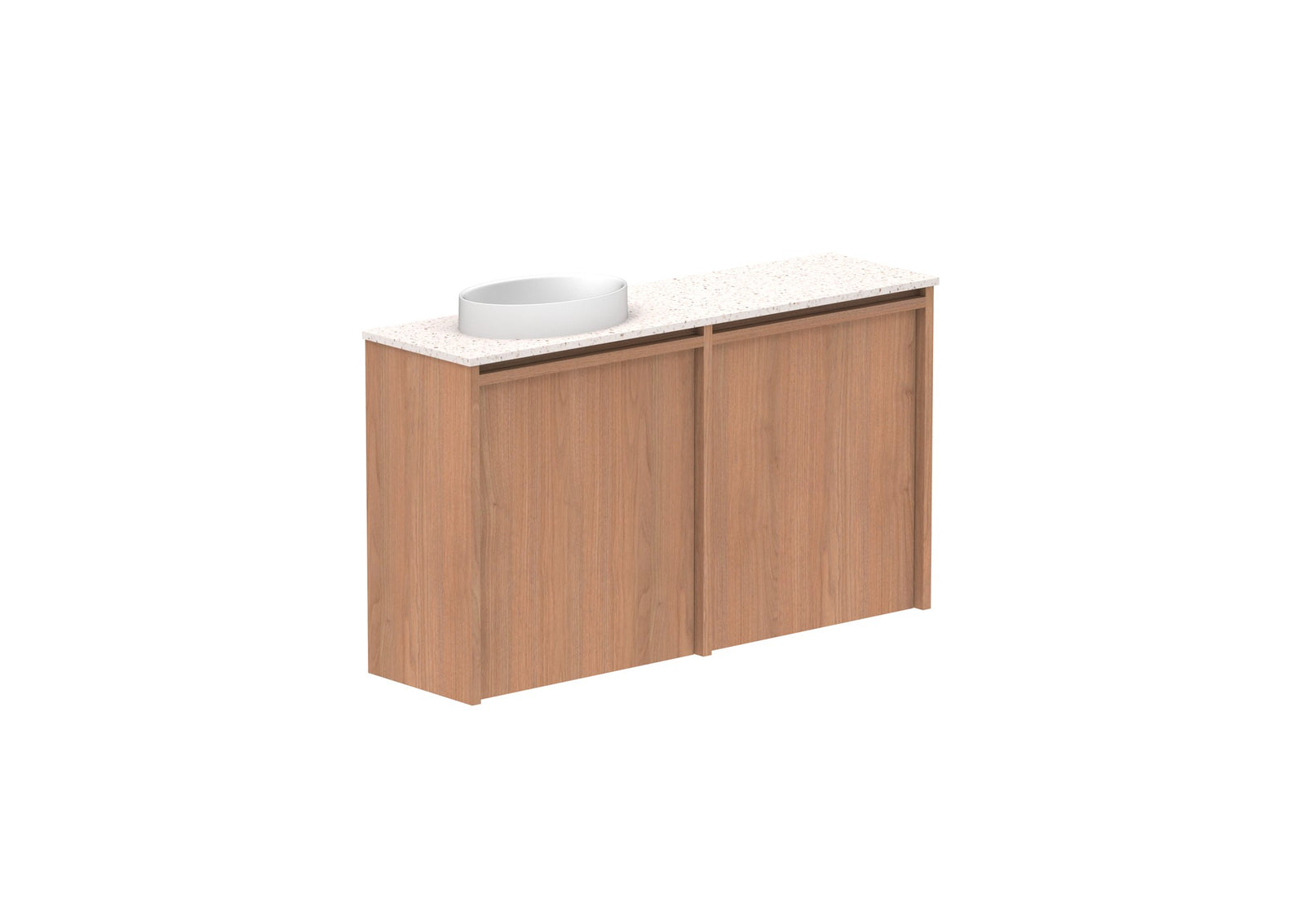 ADP Eli Mini Wall Hung Vanity 900mm left bowl in Tasmanian Oak
