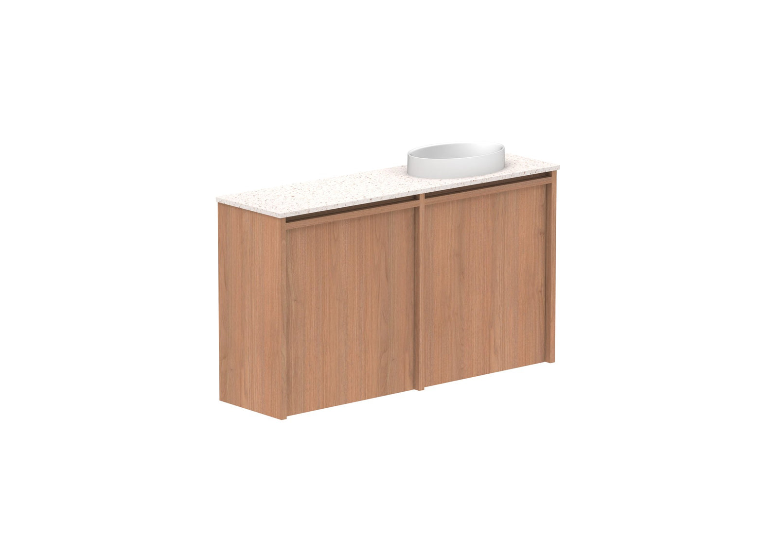 ADP Eli Mini Wall Hung Vanity 900mm right bowl in Tasmanian Oak
