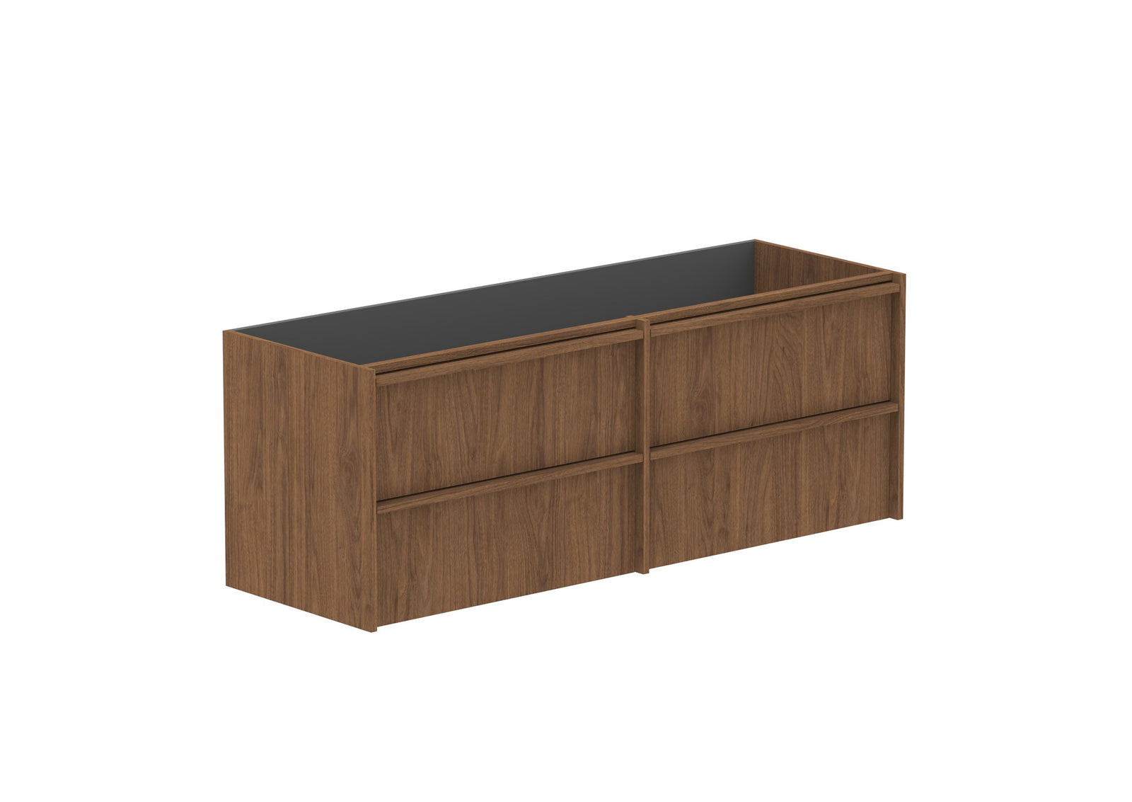 ADP Eli Full Depth Wall Hung Vanity 1500mm cabinet only in Florentine Walnut