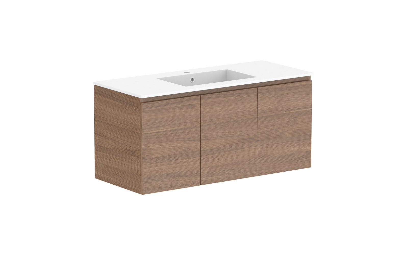 ADP Glacier Full Depth All-Door Twin Wall Hung Vanity 1200mm centre bowl, cast marble top