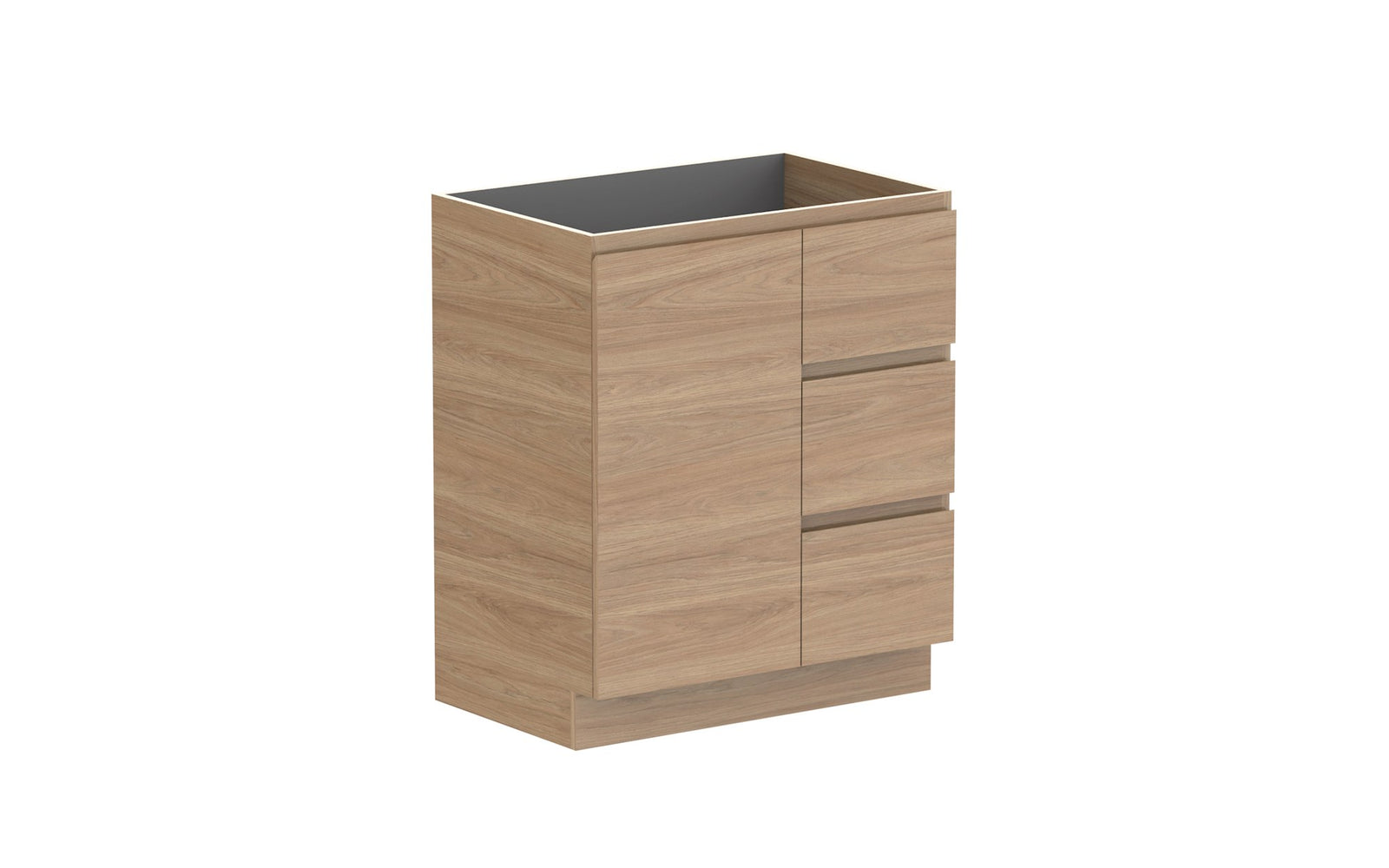 ADP Glacier Full Depth Door & Drawer Trio Floor Mount Vanity 750mm cabinet only