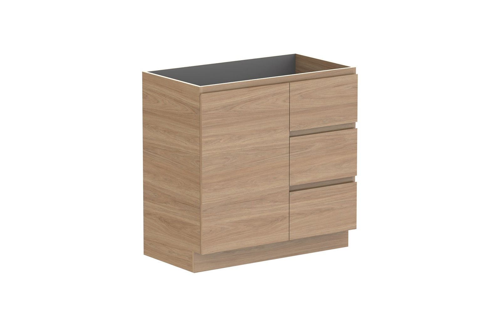 ADP Glacier Full Depth Door & Drawer Trio Floor Mount Vanity 900mm cabinet only