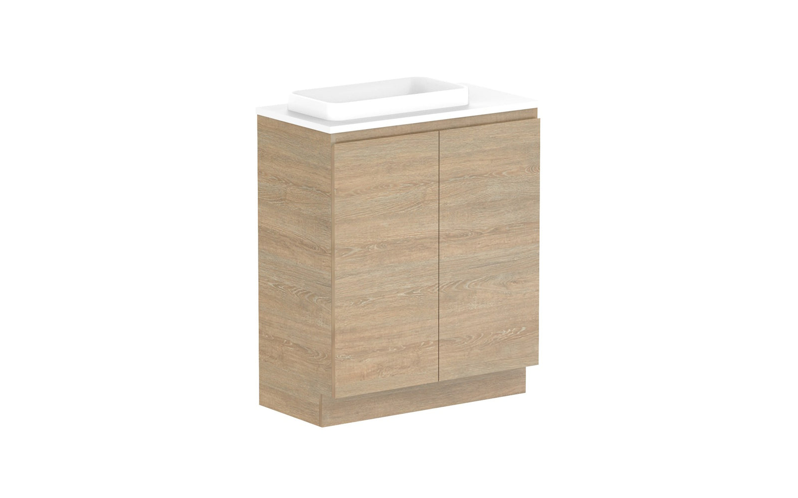 ADP Glacier Ensuite All-Door Trio Floor Mount Vanity 750mm left offset bowl, benchtop