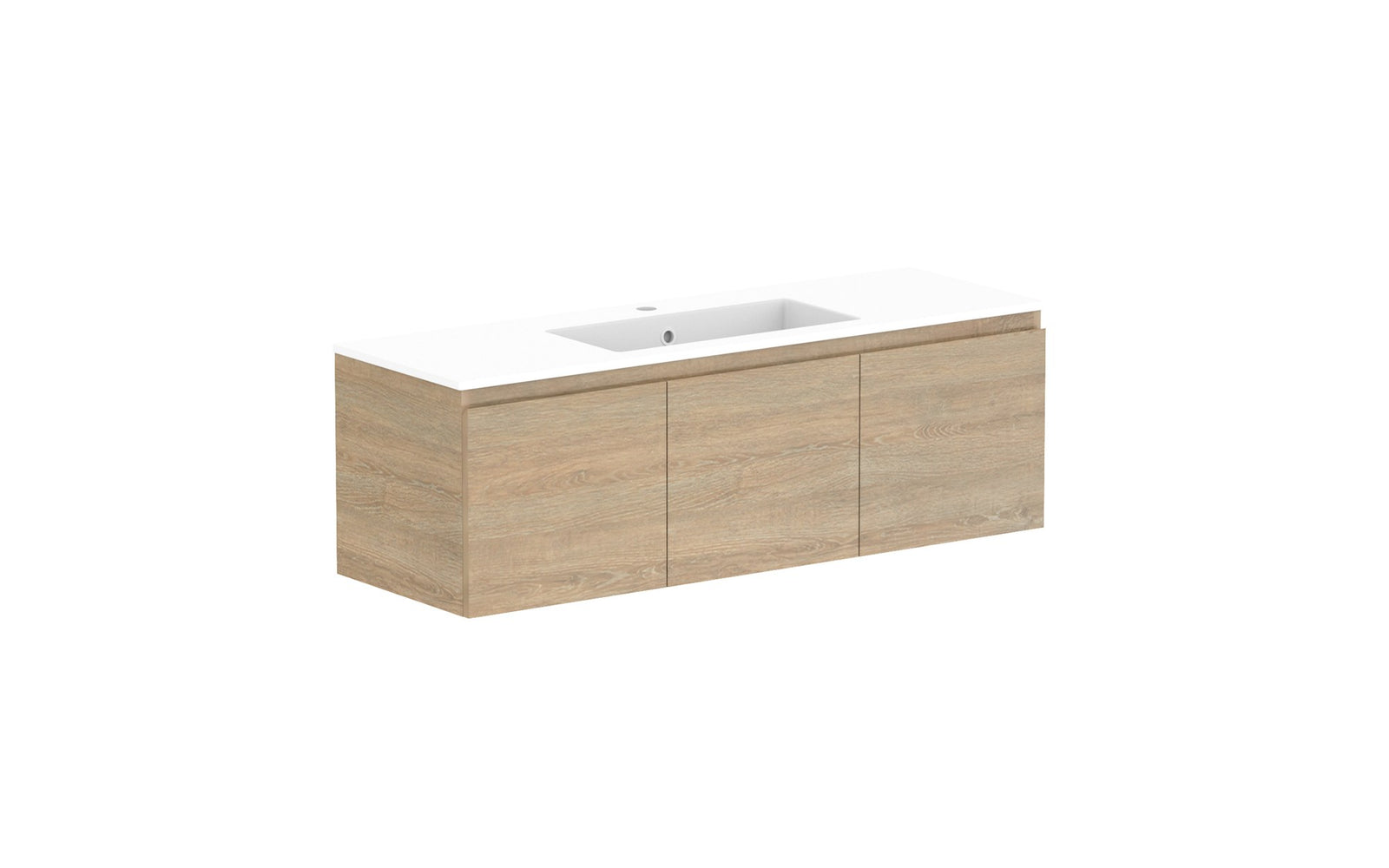 ADP Glacier Ensuite All-Door Slim Wall Hung Vanity 1200mm centre bowl, cast marble top