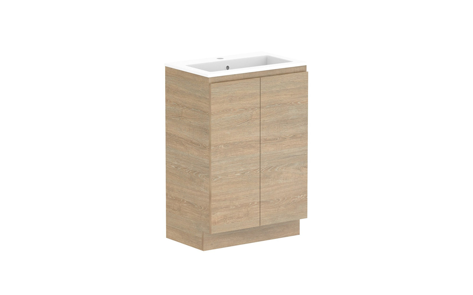 ADP Glacier Ensuite All-Door Trio Floor Mount Vanity 600mm centre bowl, cast marble top