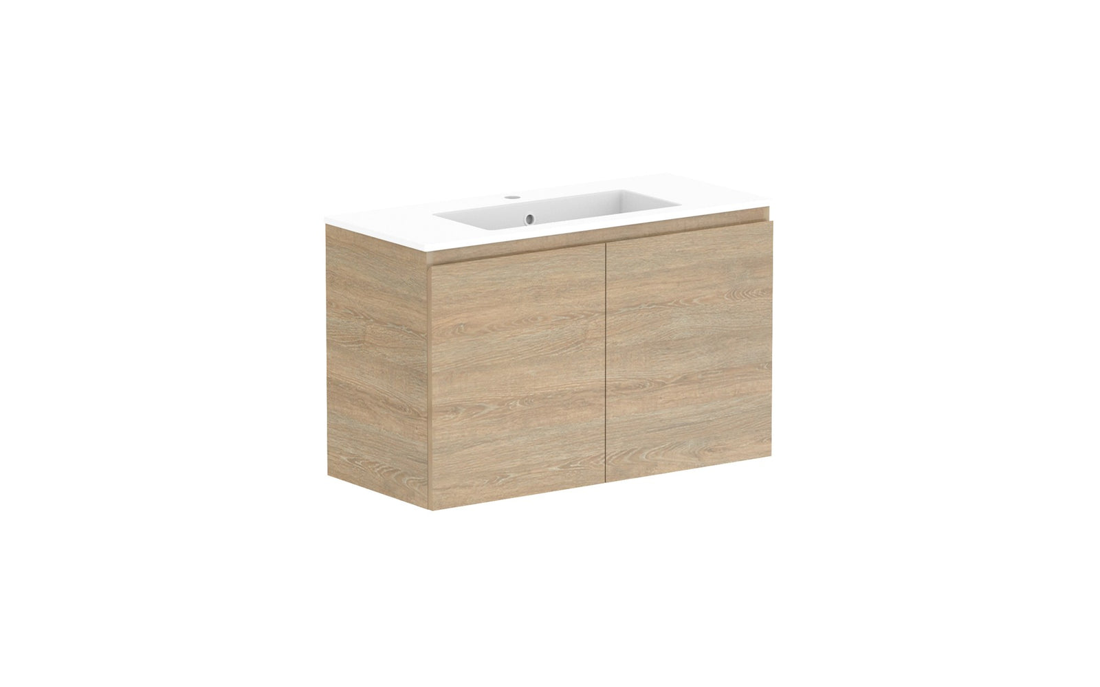 ADP Glacier Ensuite All-Door Twin Wall Hung Vanity 900mm centre bowl, cast marble top