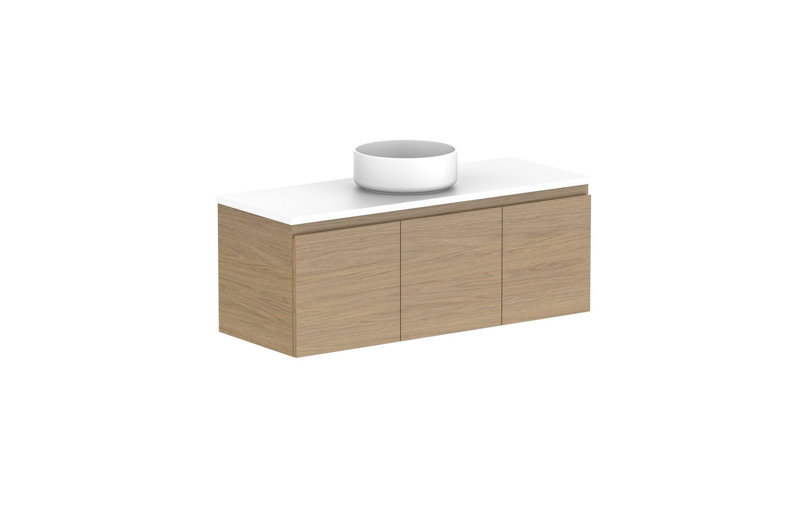 ADP Glacier Ensuite Door & Drawer Slim Wall Hung Vanity 1050mm centre bowl, benchtop