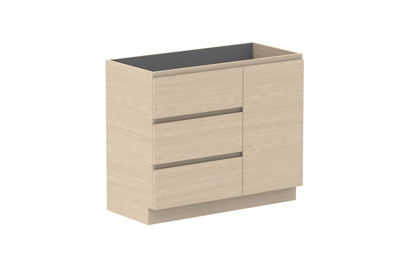 ADP Glacier Hamper Trio Floor Mount Vanity 1050mm cabinet only