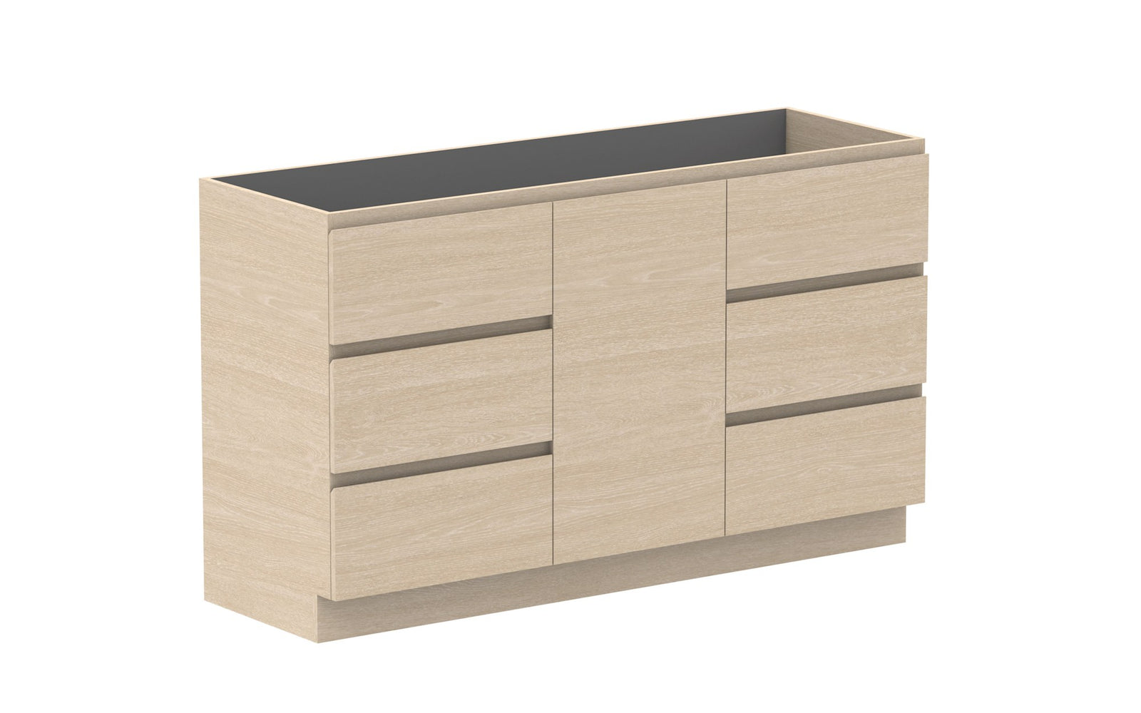 ADP Glacier Hamper Trio Floor Mount Vanity 1500mm cabinet only