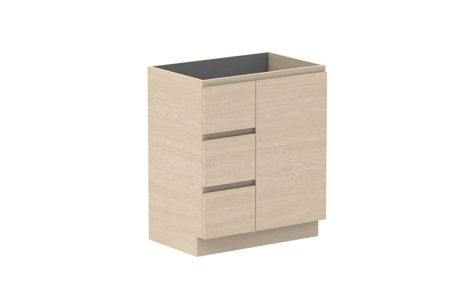 ADP Glacier Hamper Trio Floor Mount Vanity 750mm cabinet only