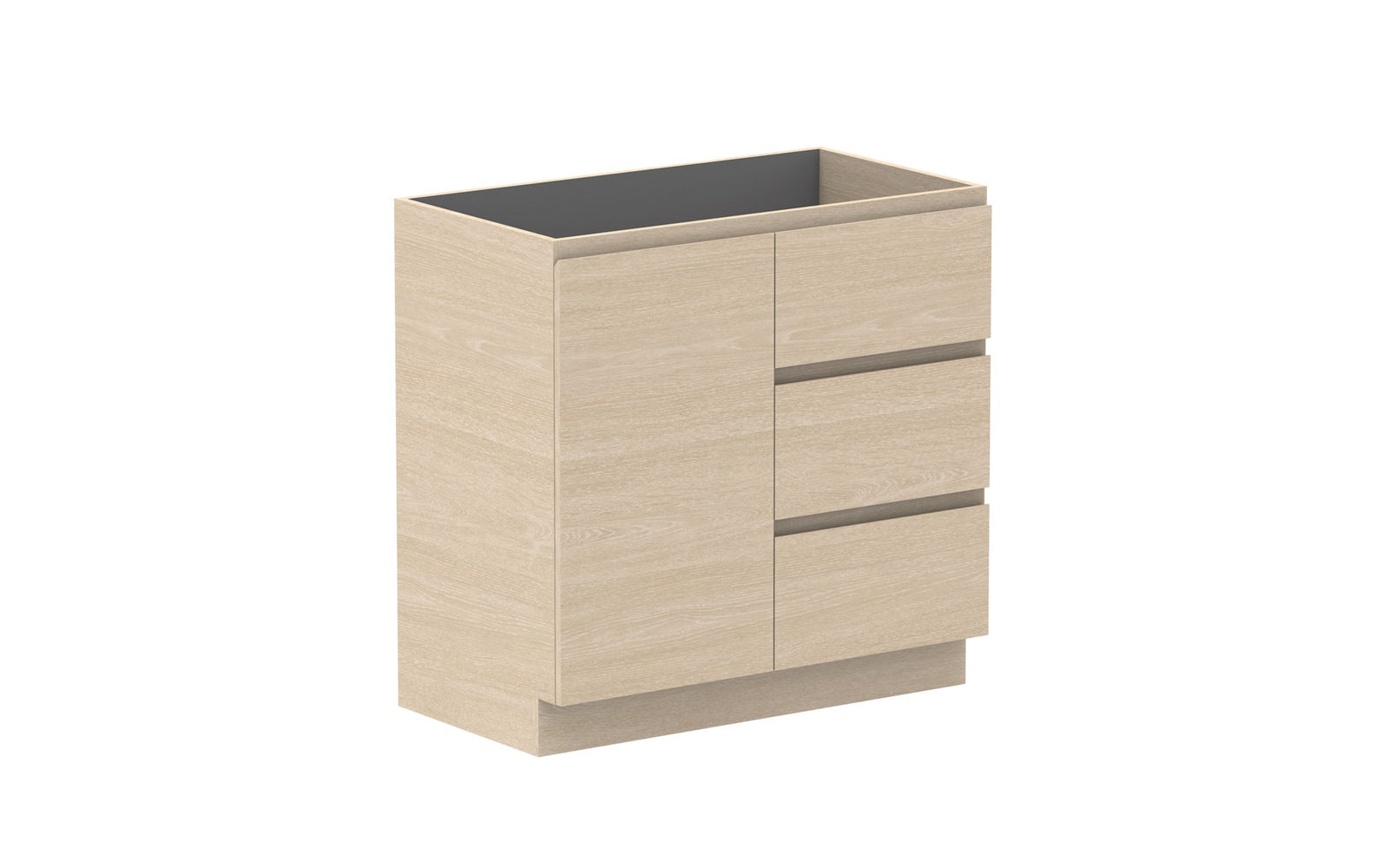 ADP Glacier Hamper Trio Floor Mount Vanity 900mm cabinet only