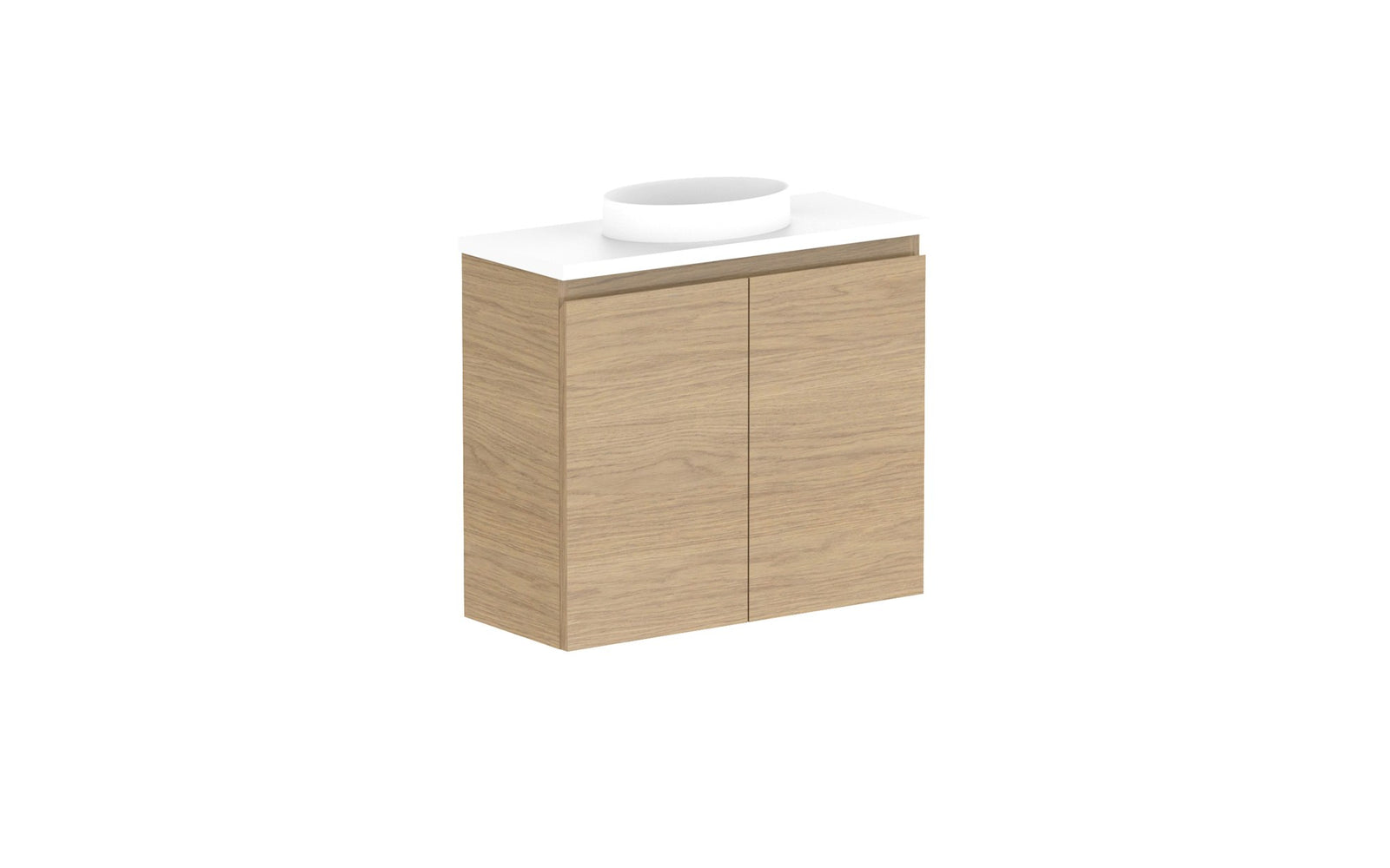 ADP Glacier Mini Wall Hung Vanity 600mm centre bowl, benchtop