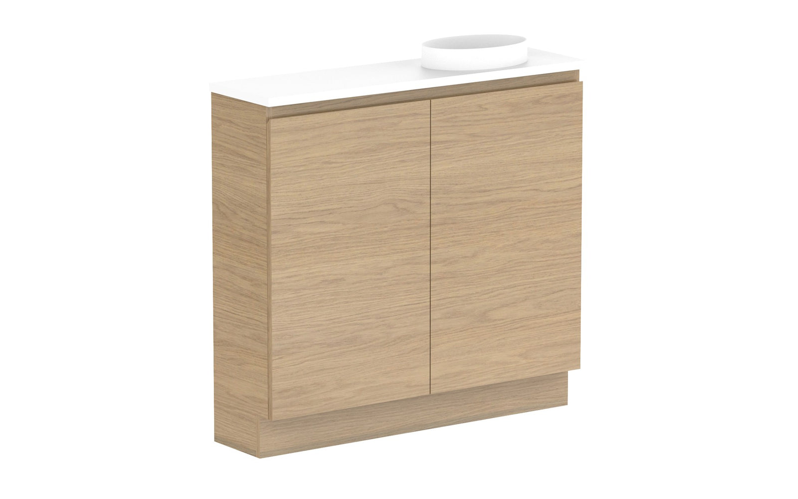 ADP Glacier Mini Floor Mount Vanity 900mm right offset bowl, benchtop