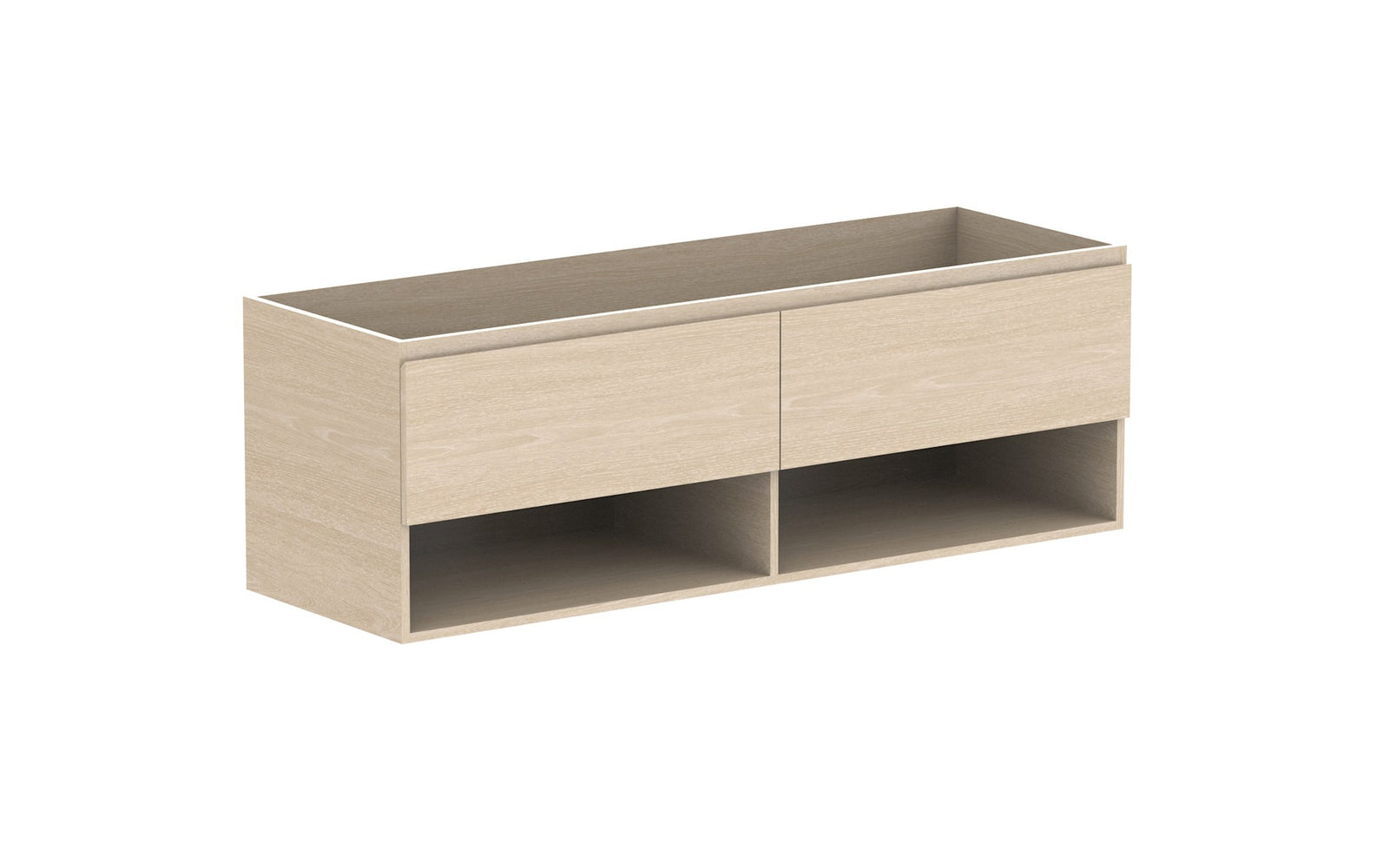 ADP Glacier Full Depth Shelf Slim Wall Hung Vanity 1500mm cabinet only