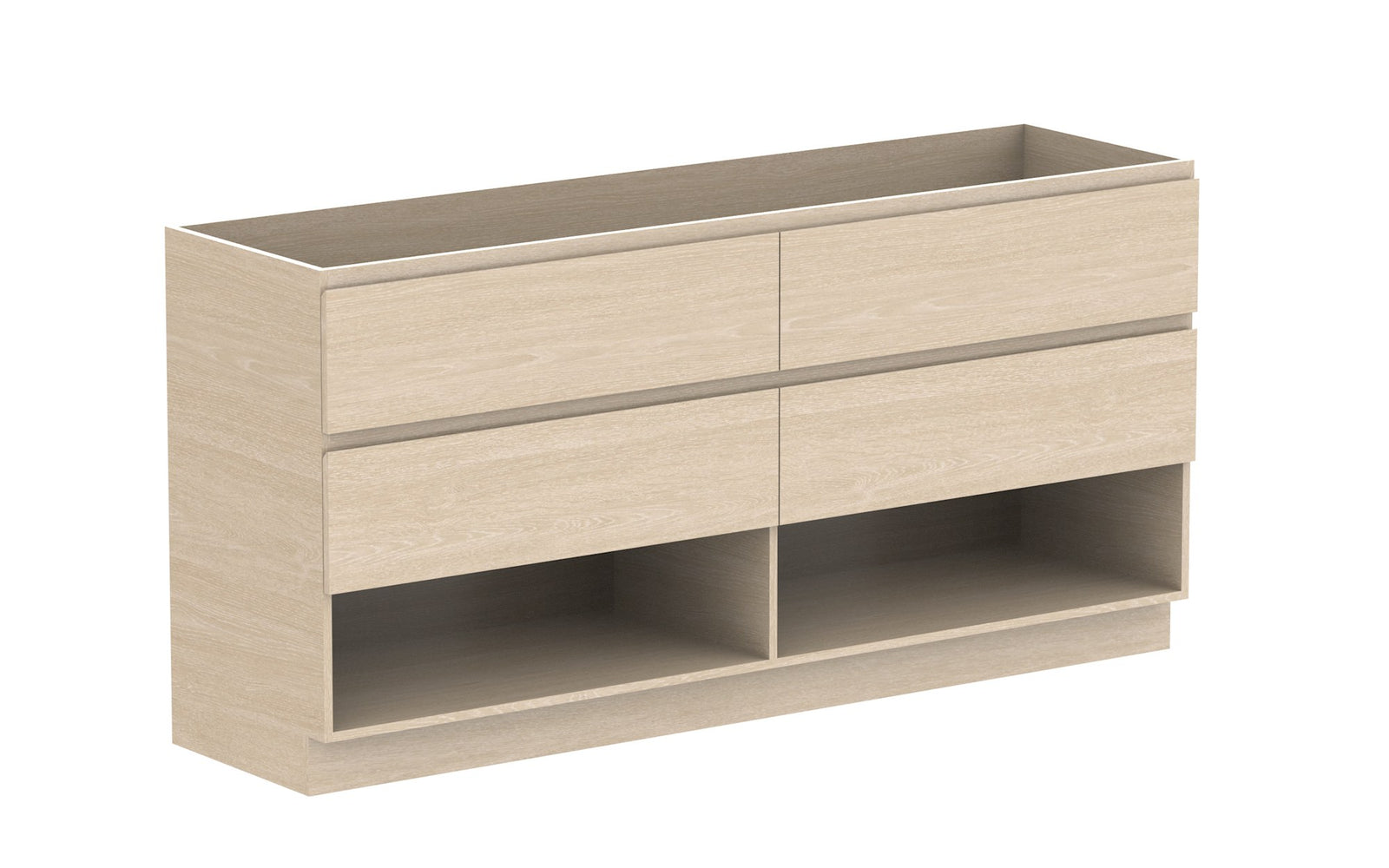 ADP Glacier Full Depth Shelf Twin Floor Mount Vanity 1800mm cabinet only