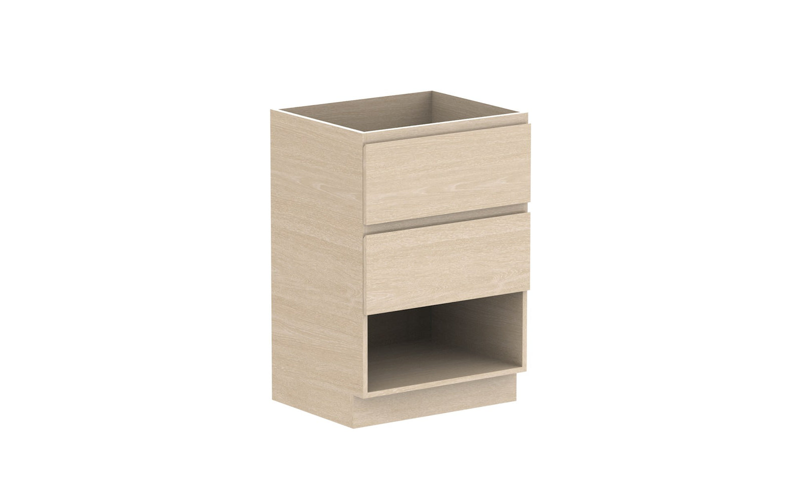 ADP Glacier Full Depth Shelf Twin Floor Mount Vanity 600mm cabinet only