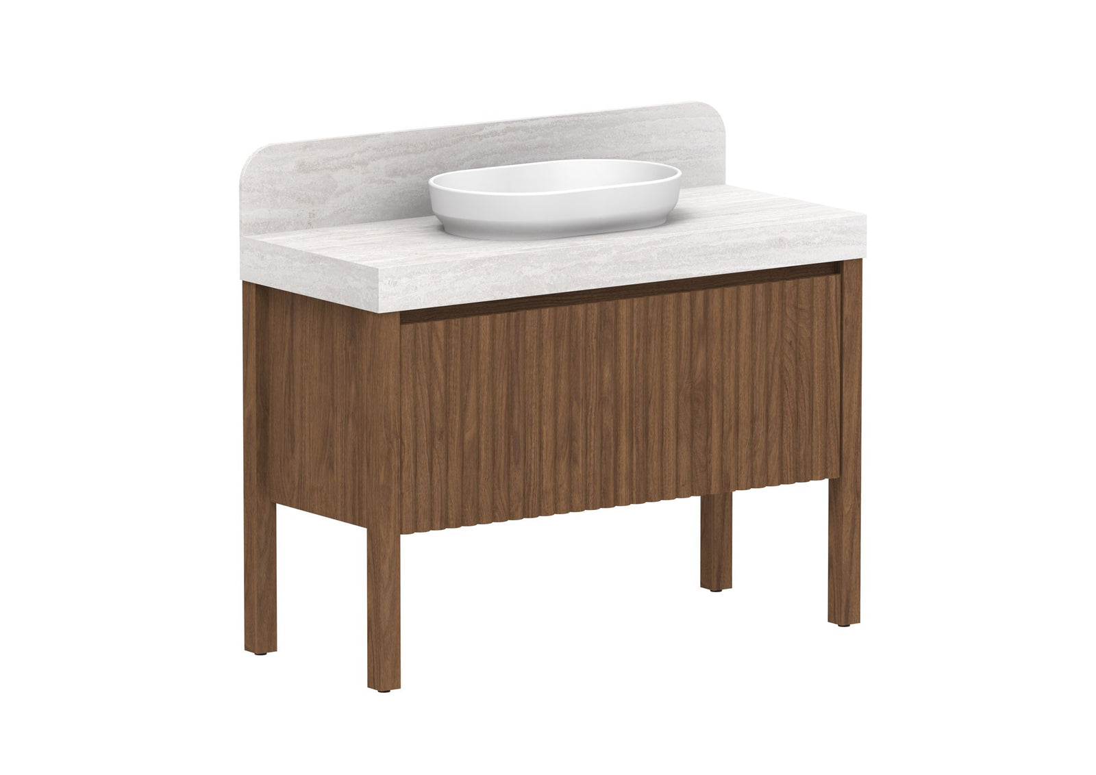 ADP Harper With Legs Floor Mount Vanity 1200mm in Florentine Walnut