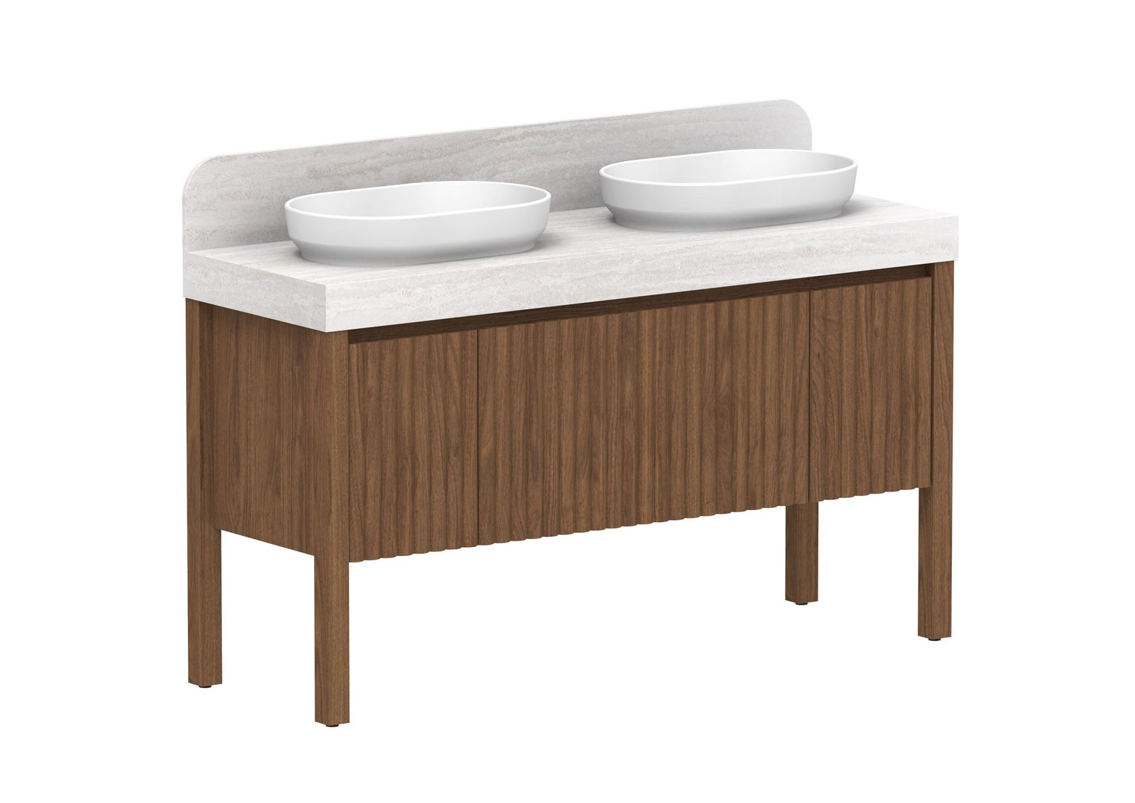 ADP Harper With Legs Floor Mount Vanity 1500mm in Florentine Walnut