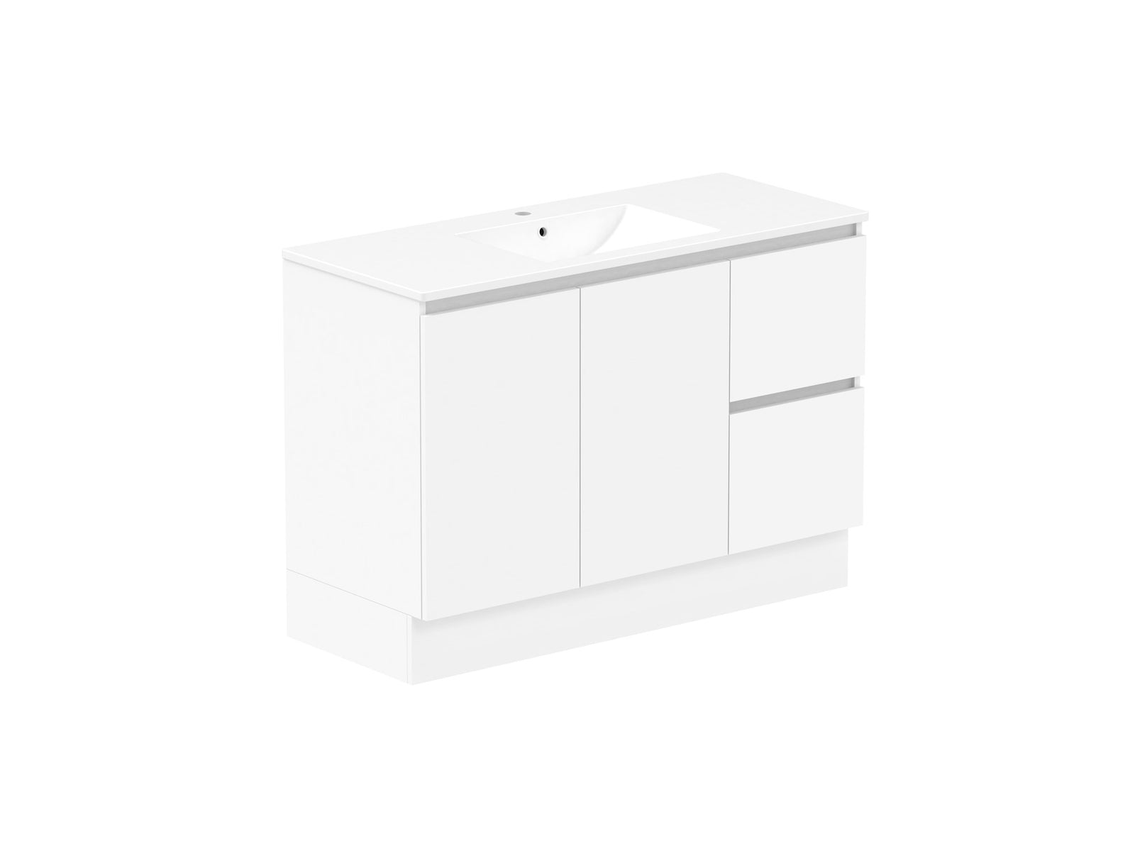 ADP Jane Vanity 1200mm centre bowl in Polar White