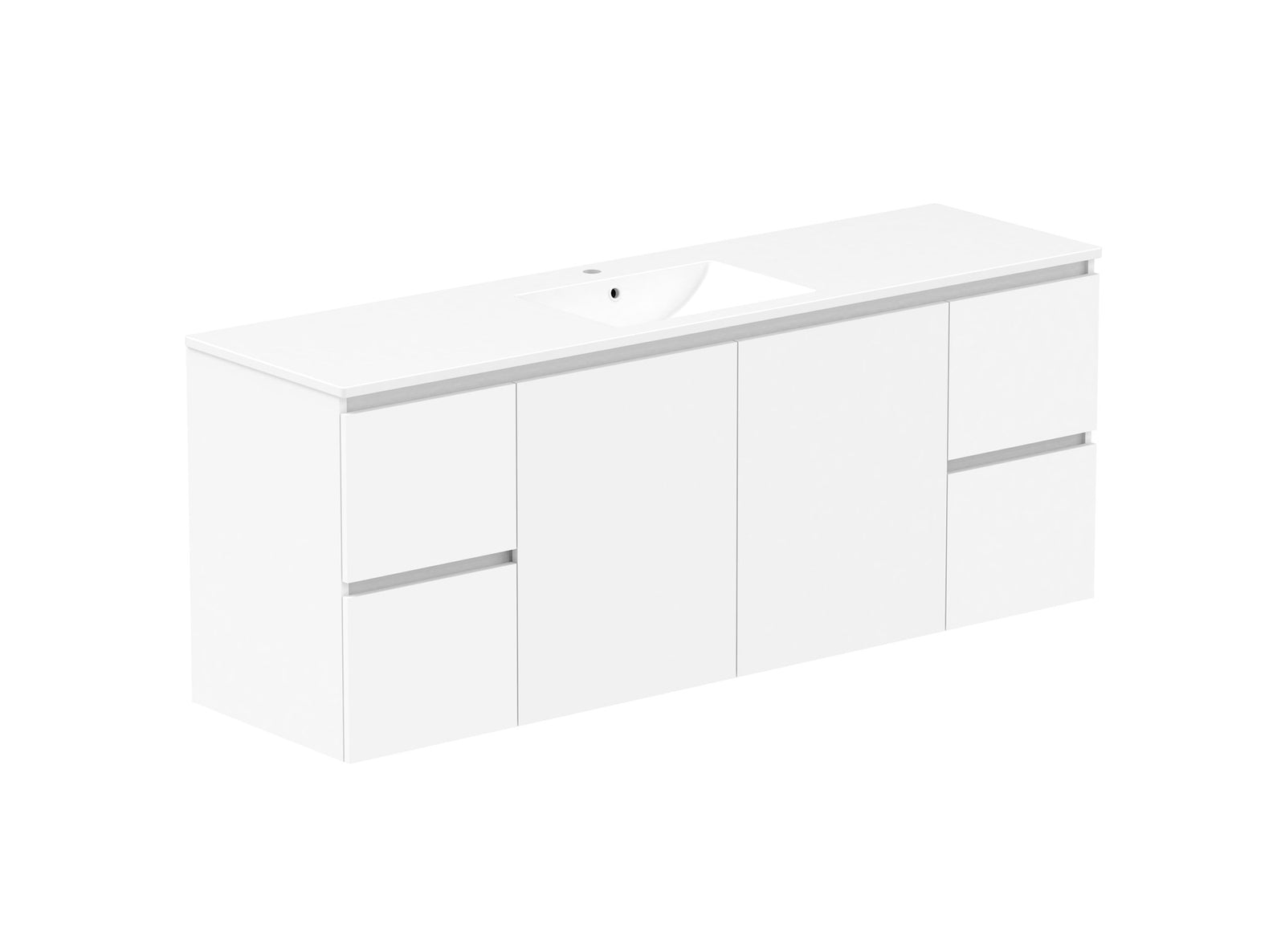 ADP Jane Express Vanity 1800mm centre bowl in Polar White