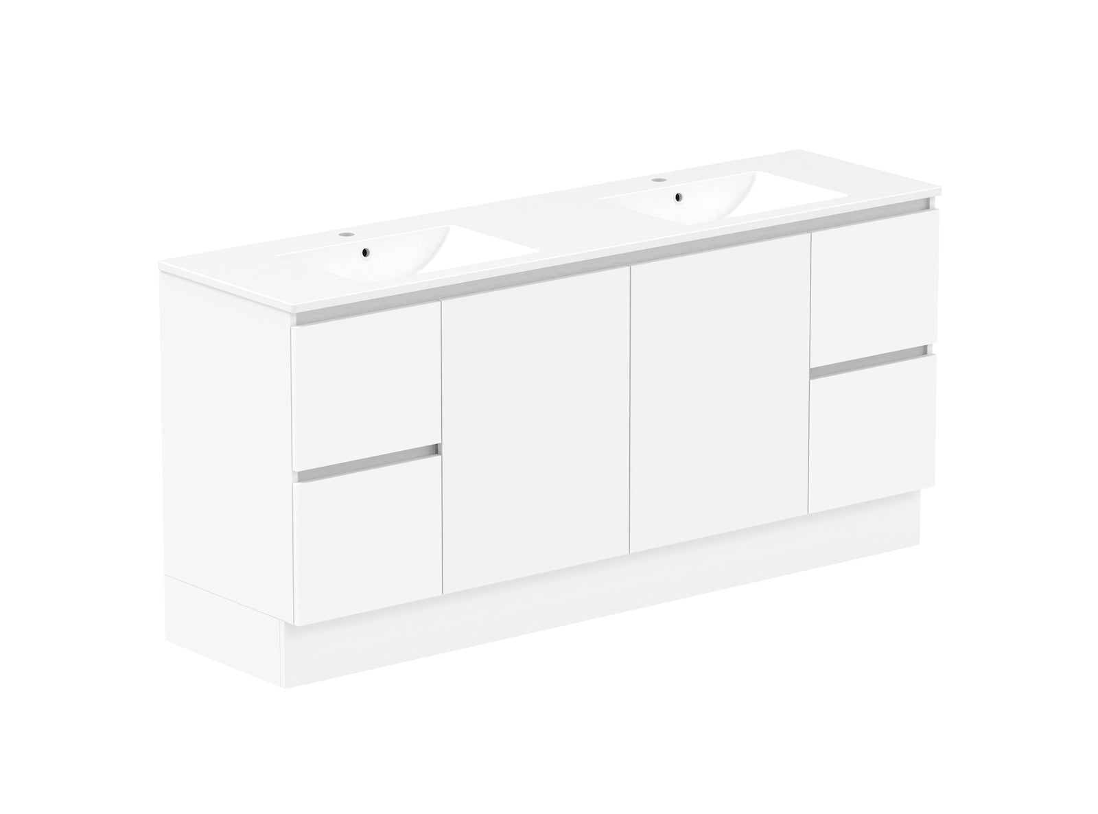 ADP Jane Vanity 1800mm double bowl in Polar White