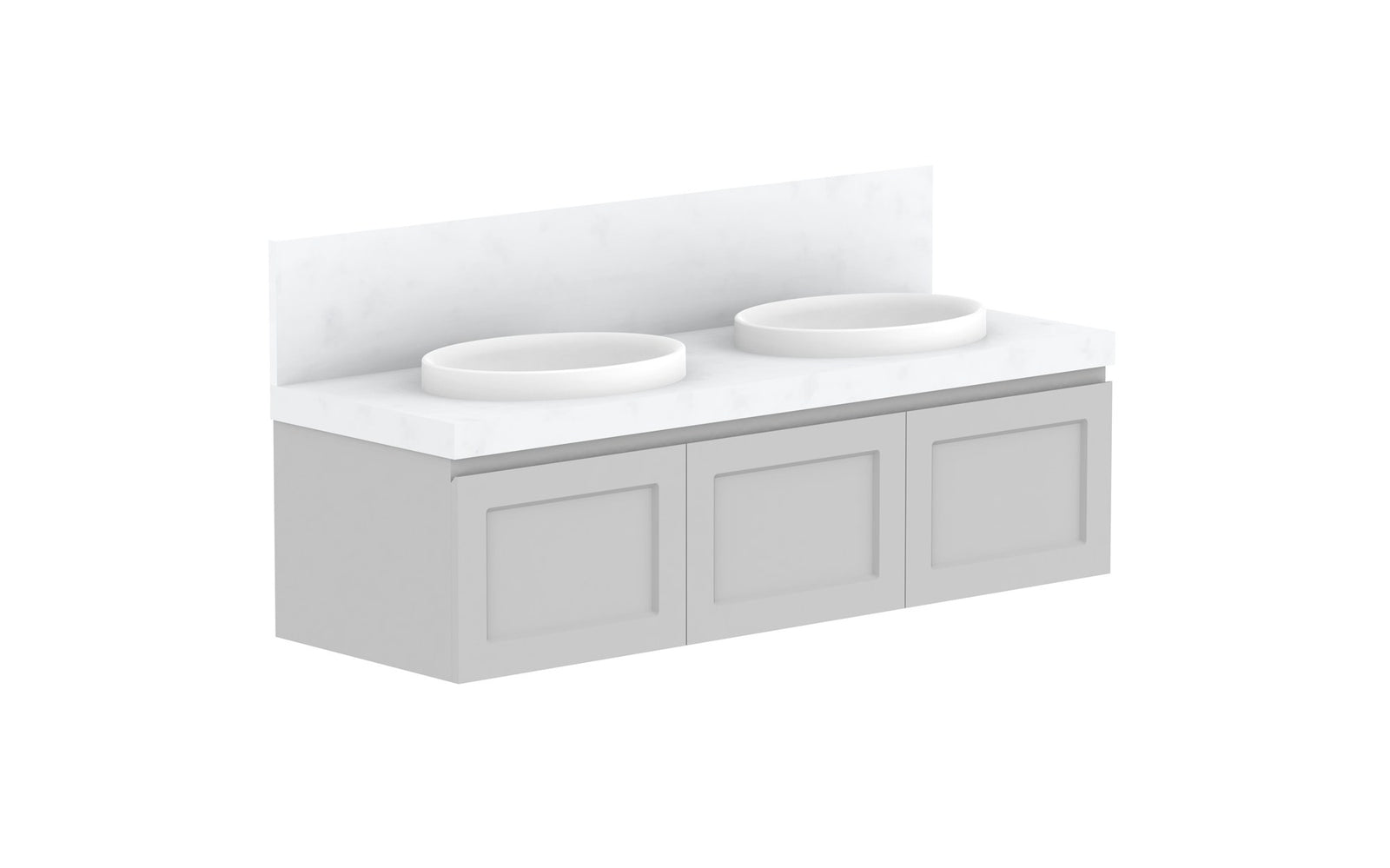 ADP London Wall Hung Vanity 1500mm double bowl