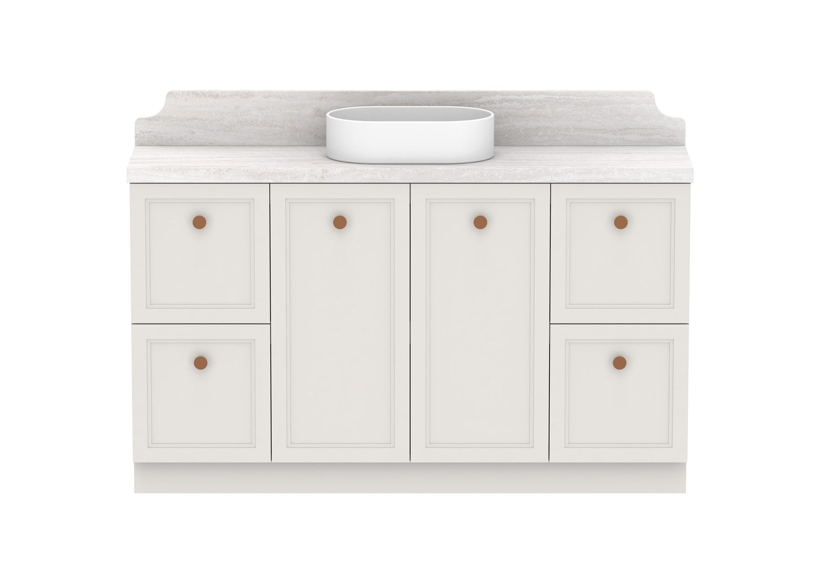 ADP Mabel Ensuite Floor Mount Vanity 1500mm centre bowl, front view
