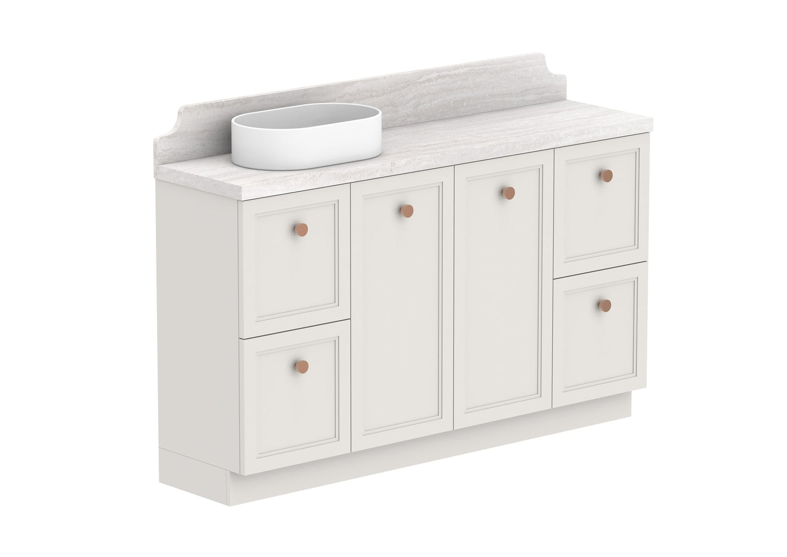 ADP Mabel Ensuite Floor Mount Vanity 1500mm left offset bowl