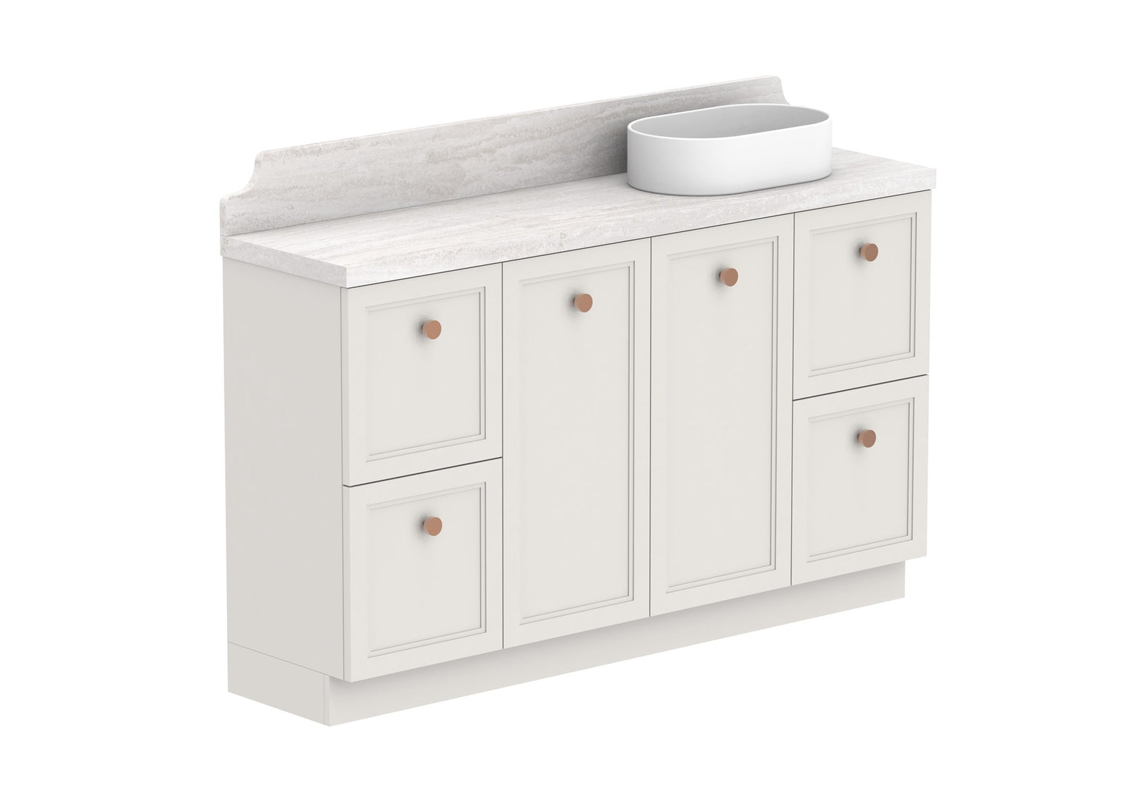 ADP Mabel Ensuite Floor Mount Vanity 1500mm right offset bowl