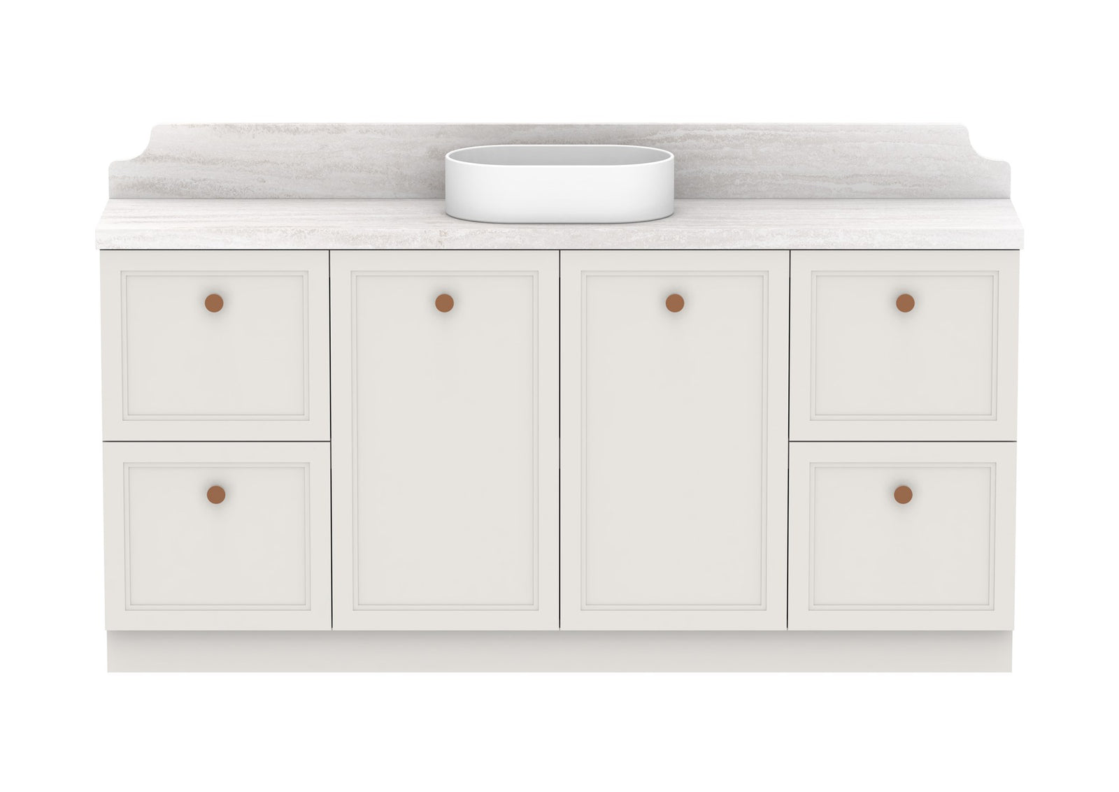 ADP Mabel Ensuite Floor Mount Vanity 1800mm centre bowl, front view