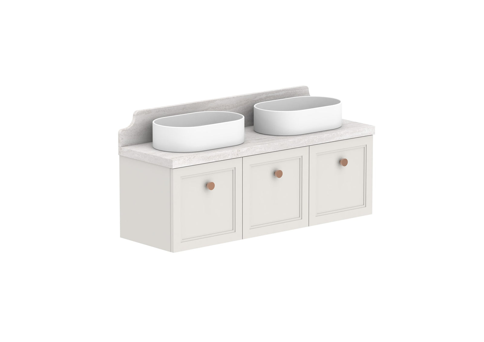 ADP Mabel Ensuite Wall Hung Vanity 1200mm double bowl