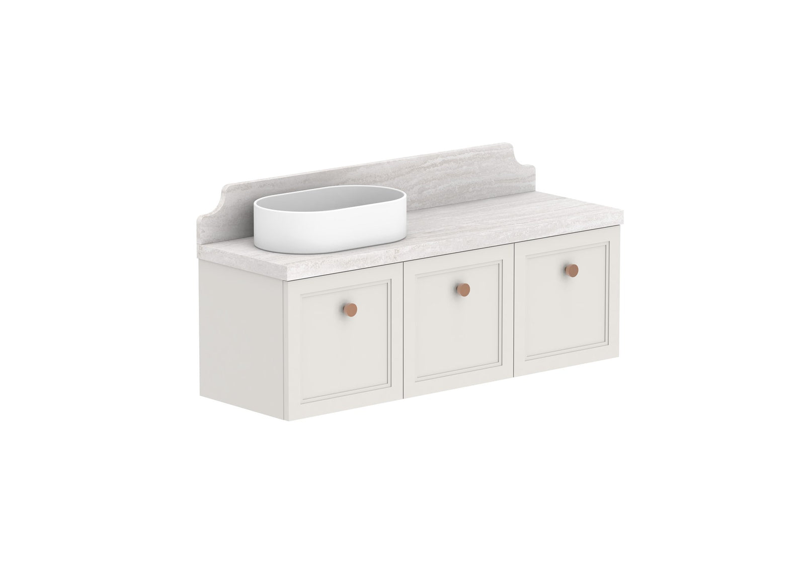 ADP Mabel Ensuite Wall Hung Vanity 1200mm left offset bowl
