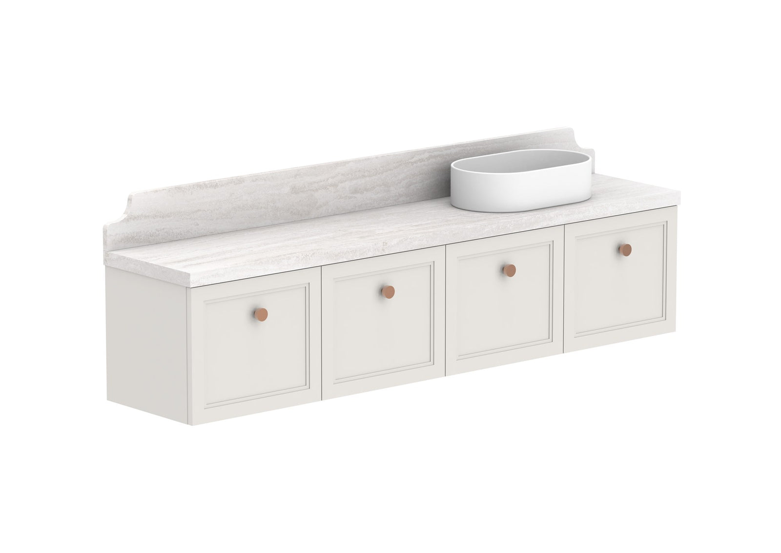 ADP Mabel Ensuite Wall Hung Vanity 1800mm right offset bowl