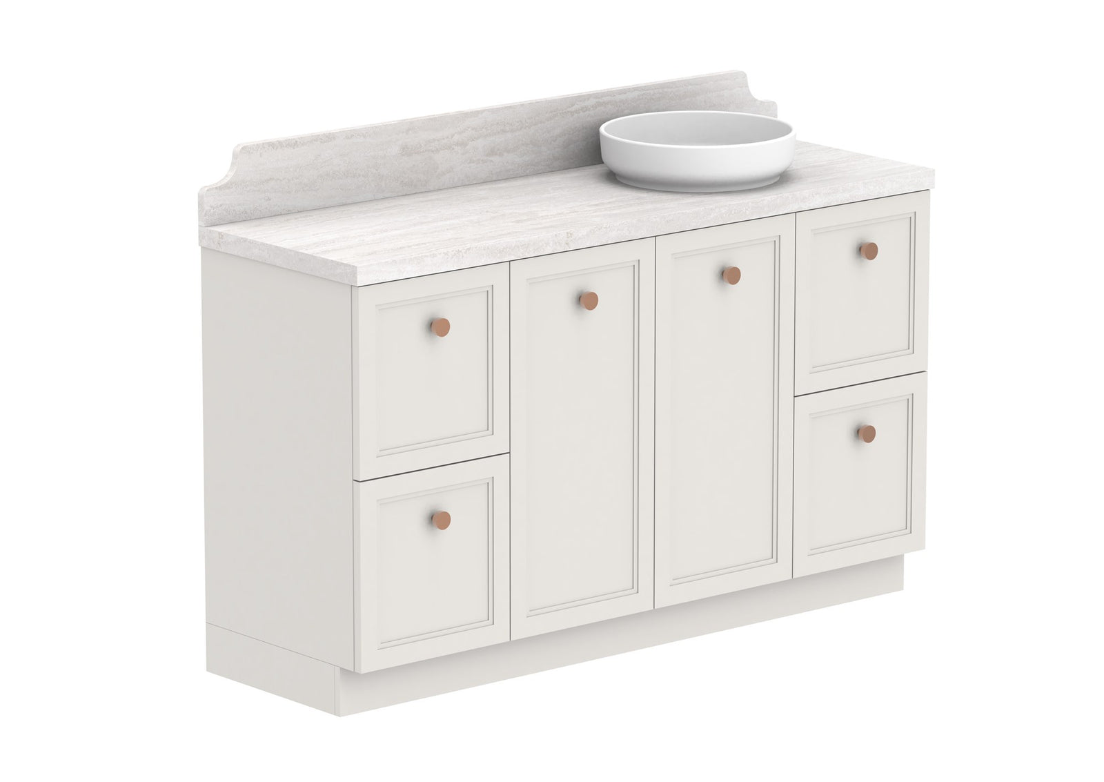 ADP Mabel Full Depth Floor Mount Vanity 1500mm right offset bowl