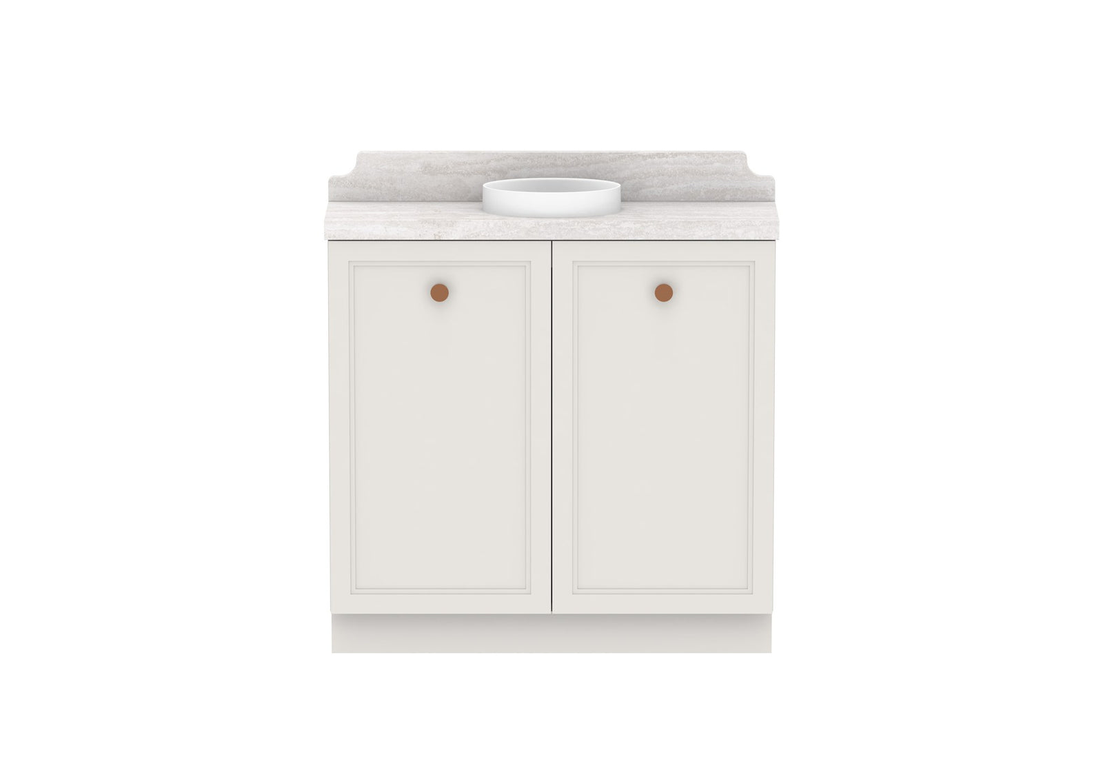 ADP Mabel Mini Floor Mount Vanity 900mm centre bowl, front view