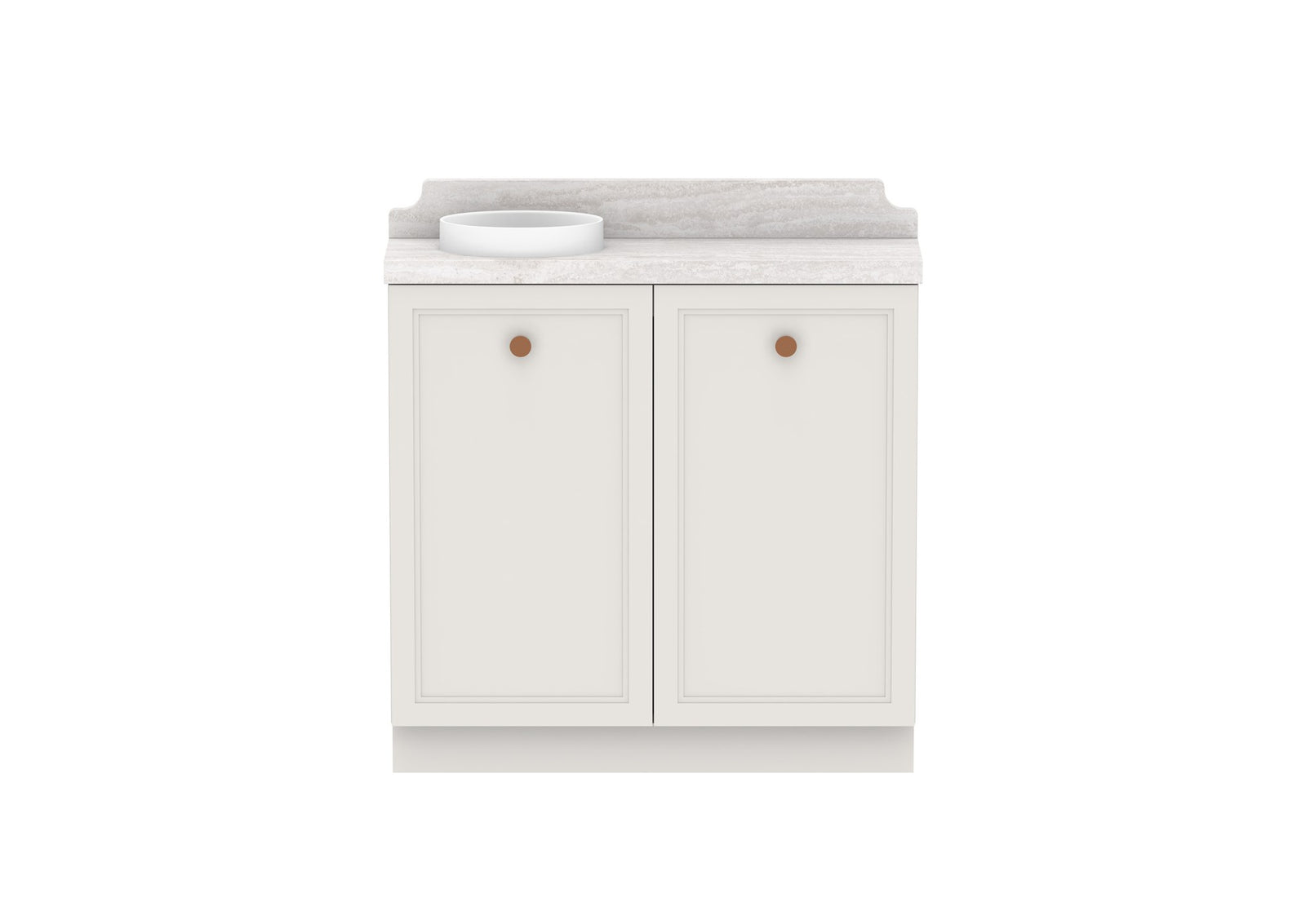 ADP Mabel Mini Floor Mount Vanity 900mm left offset bowl, front view