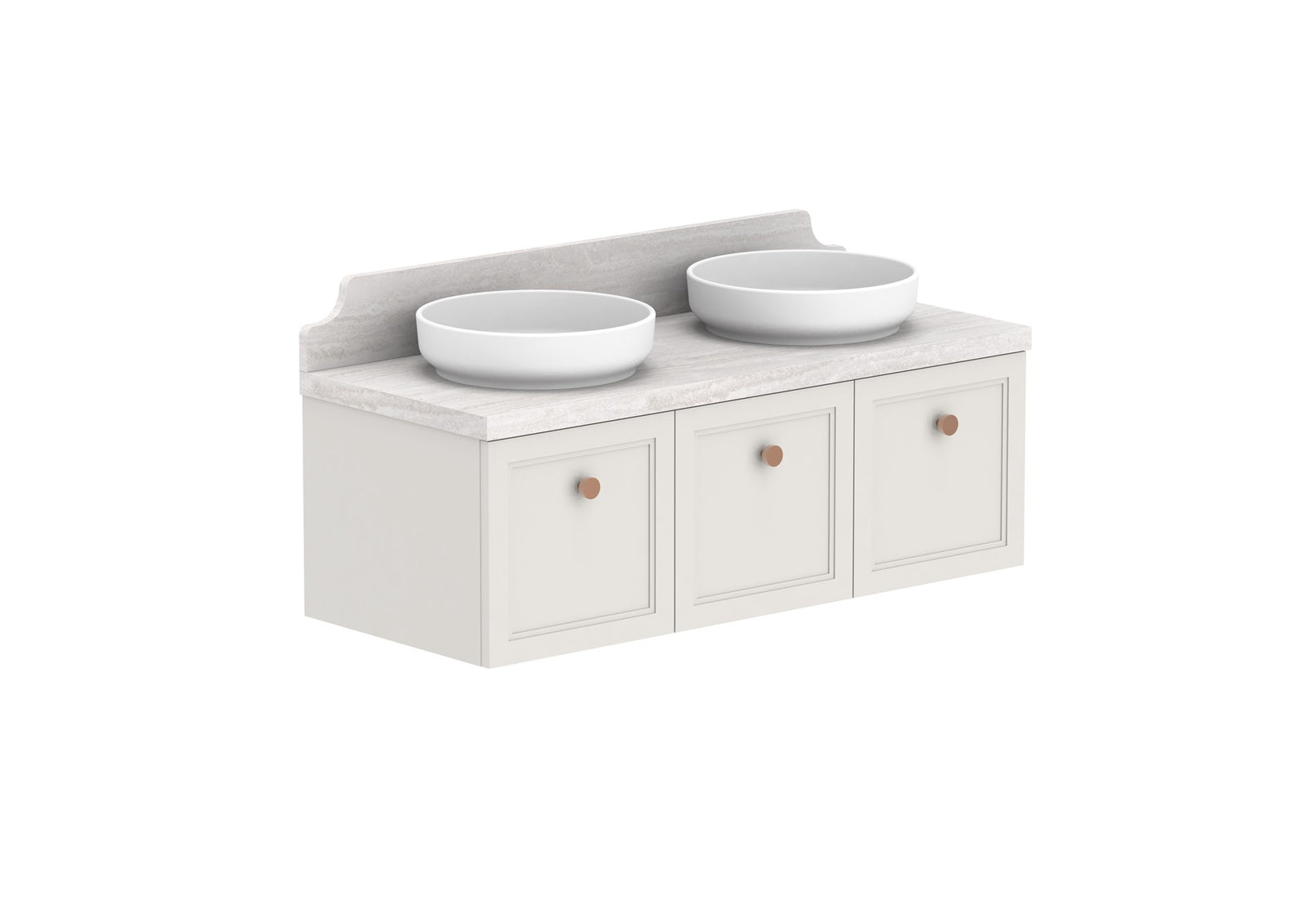 ADP Mabel Full Depth Wall Hung Vanity 1200mm double bowl