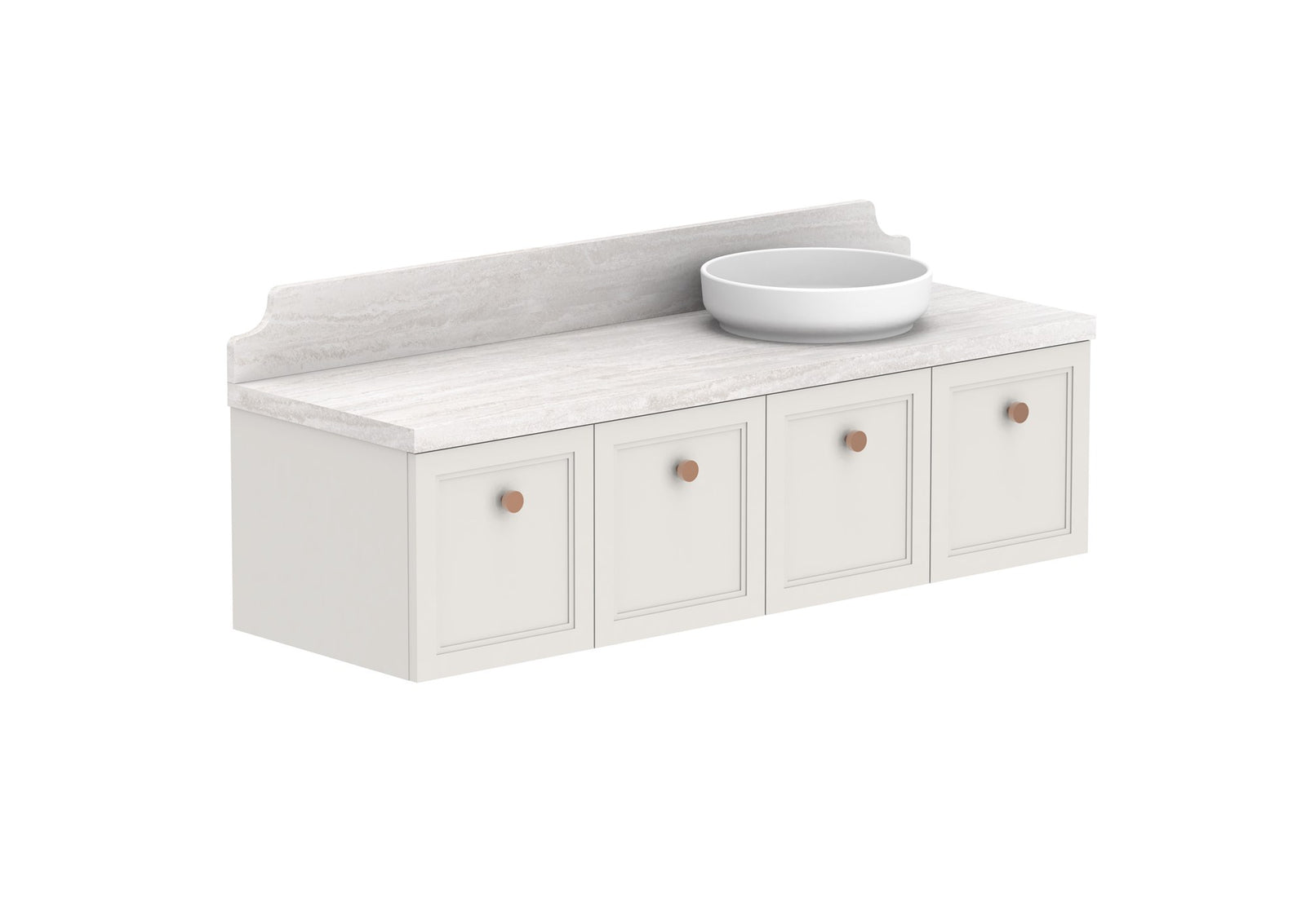 ADP Mabel Full Depth Wall Hung Vanity 1500mm right offset bowl