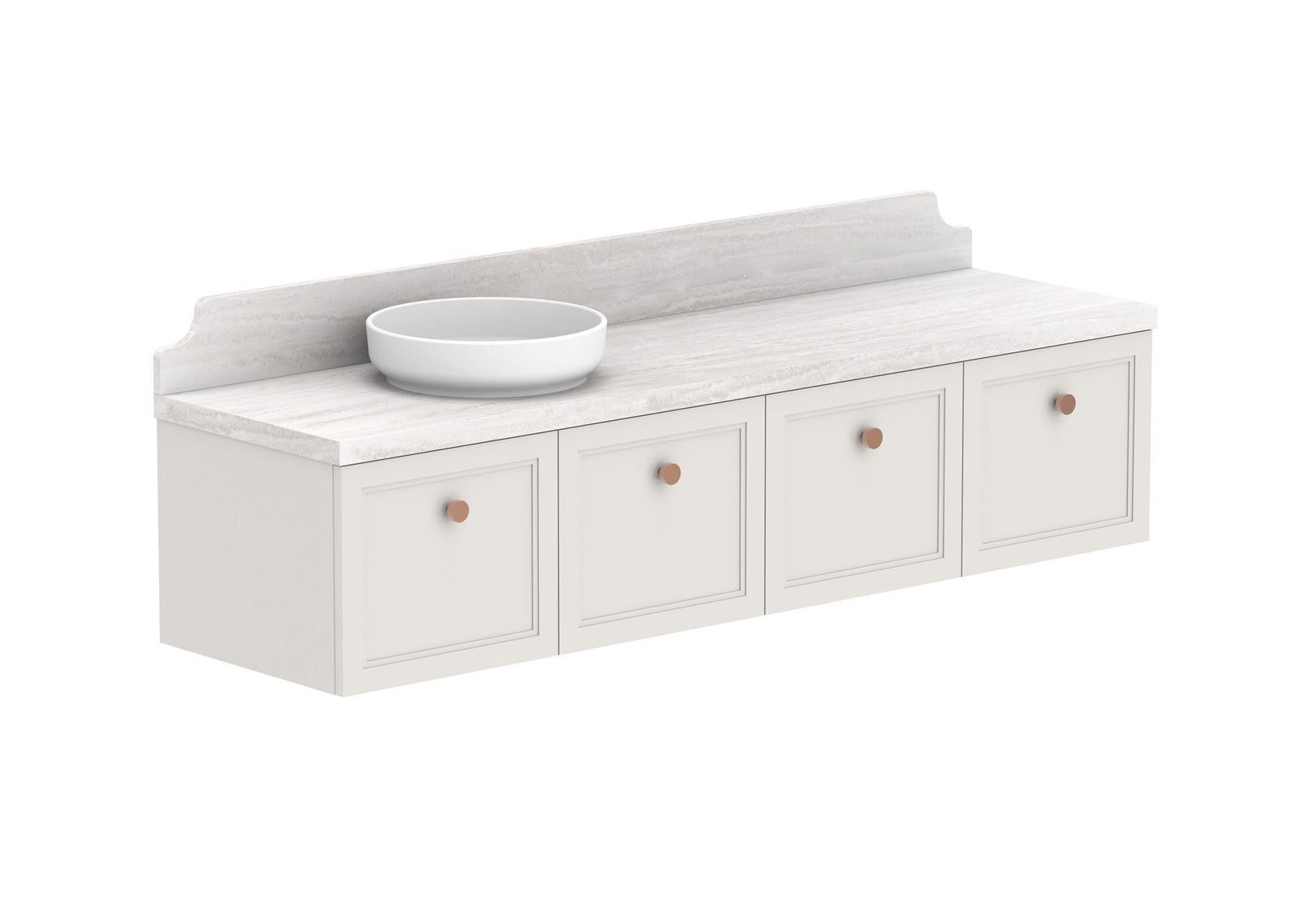 ADP Mabel Full Depth Wall Hung Vanity 1800mm left offset bowl